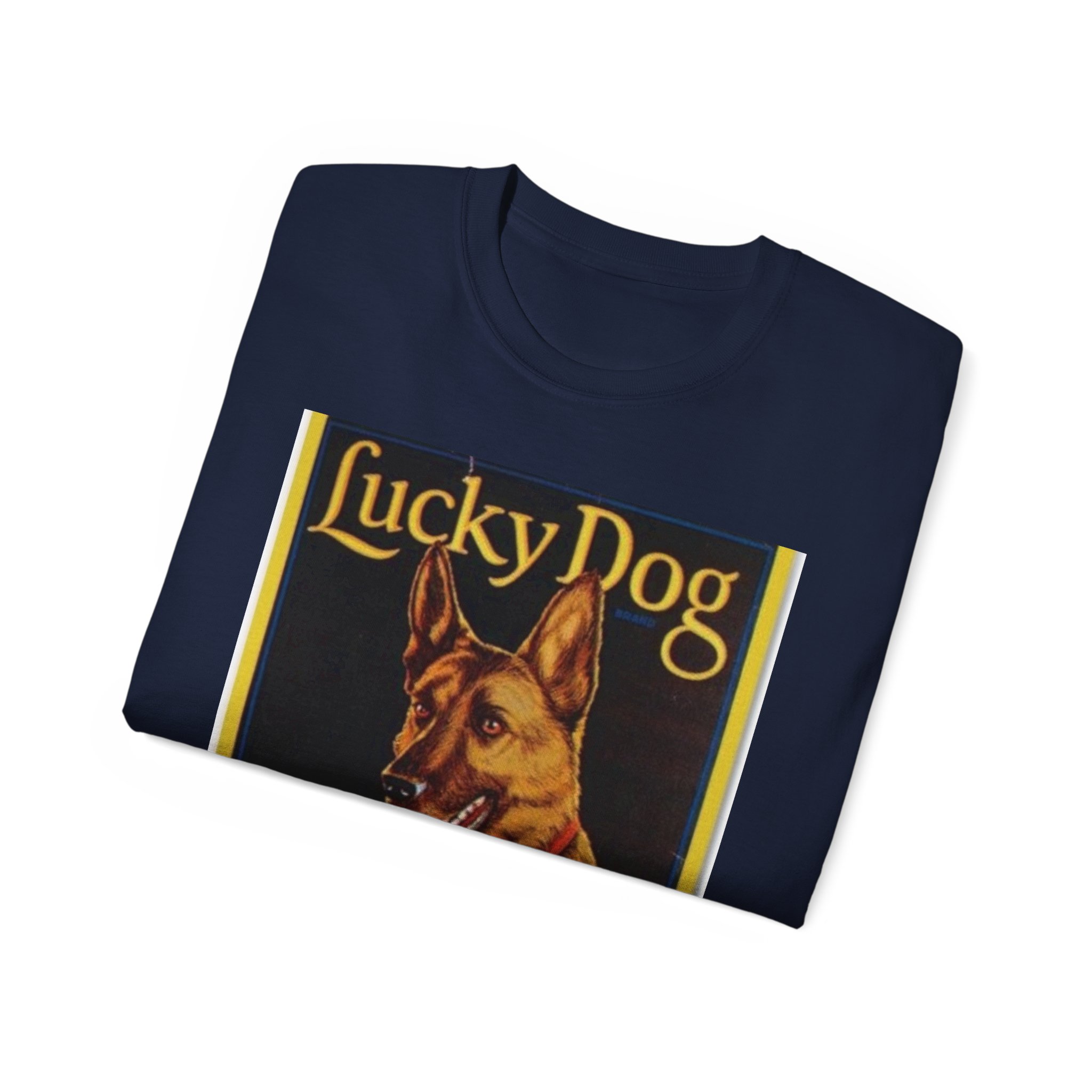 Lucky Dog Vintage Crate Label Unisex Ultra Cotton Tee - Image 52