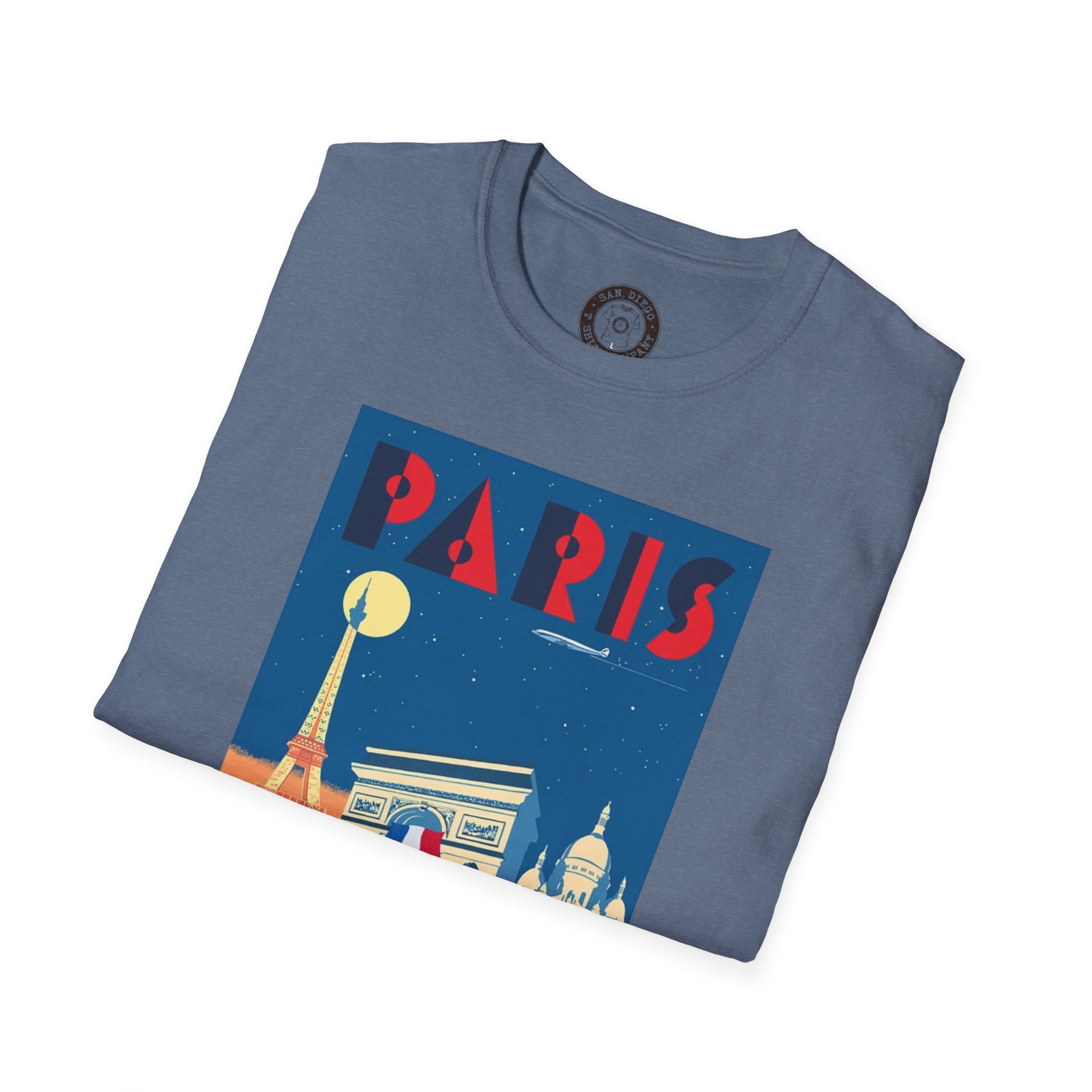 Vintage Paris Travel Poster T-Shirt, Retro Paris Shirt, Travel Gift, Graphic Tee, Unisex Fashion, Parisian Style - Image 32