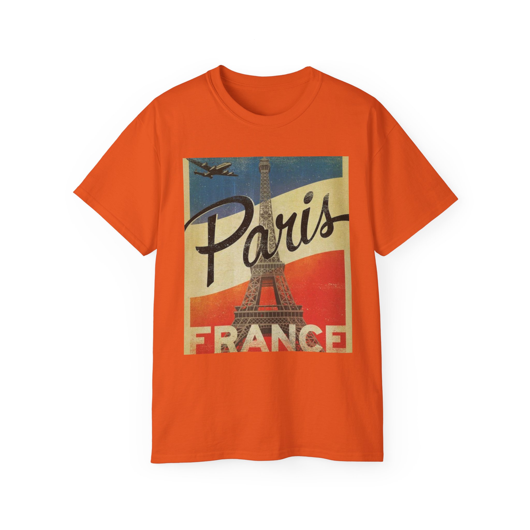 Paris Vintage Travel Poster Unisex Ultra Cotton Tee - Image 21
