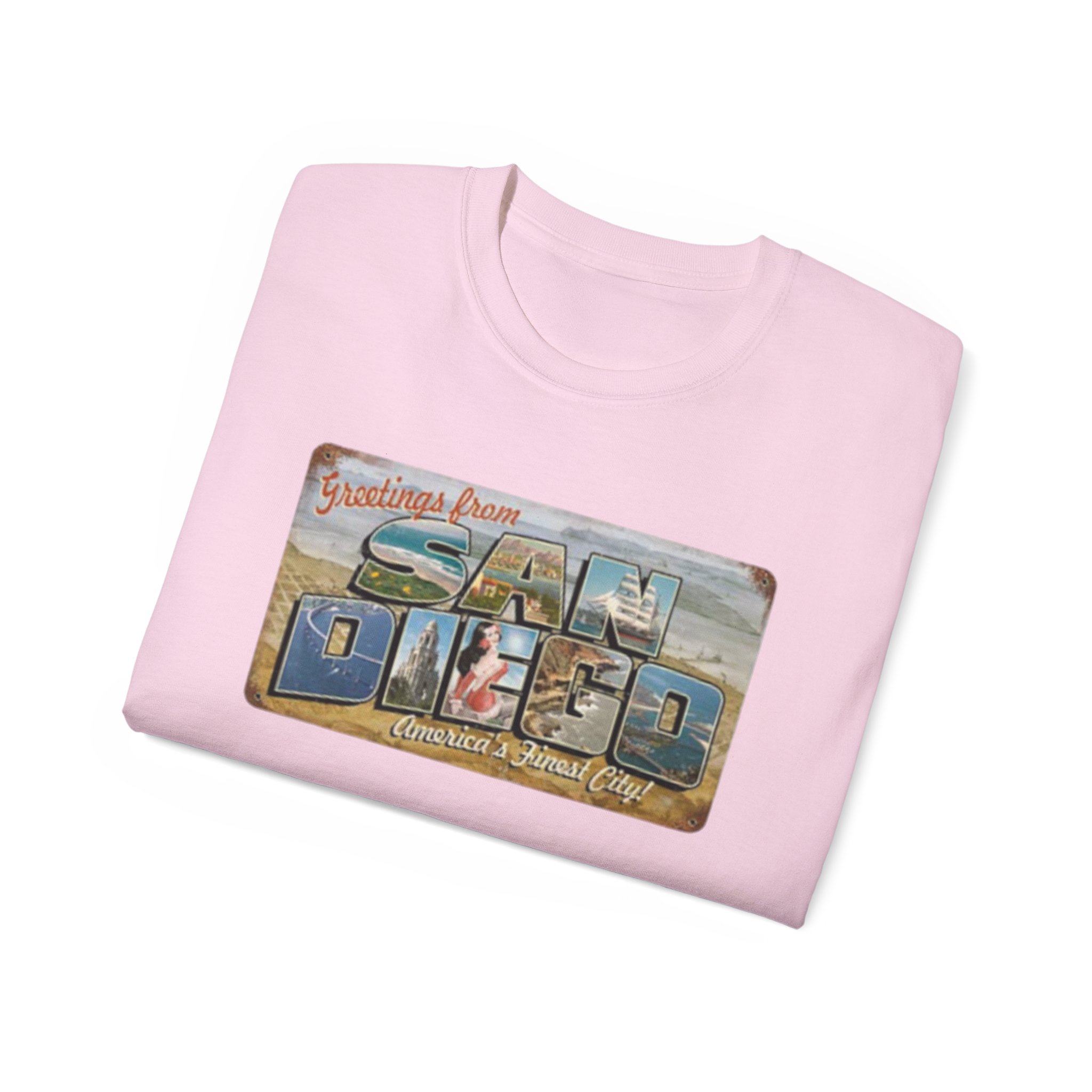 San Diego Postcard Unisex Ultra Cotton Tee - Image 56