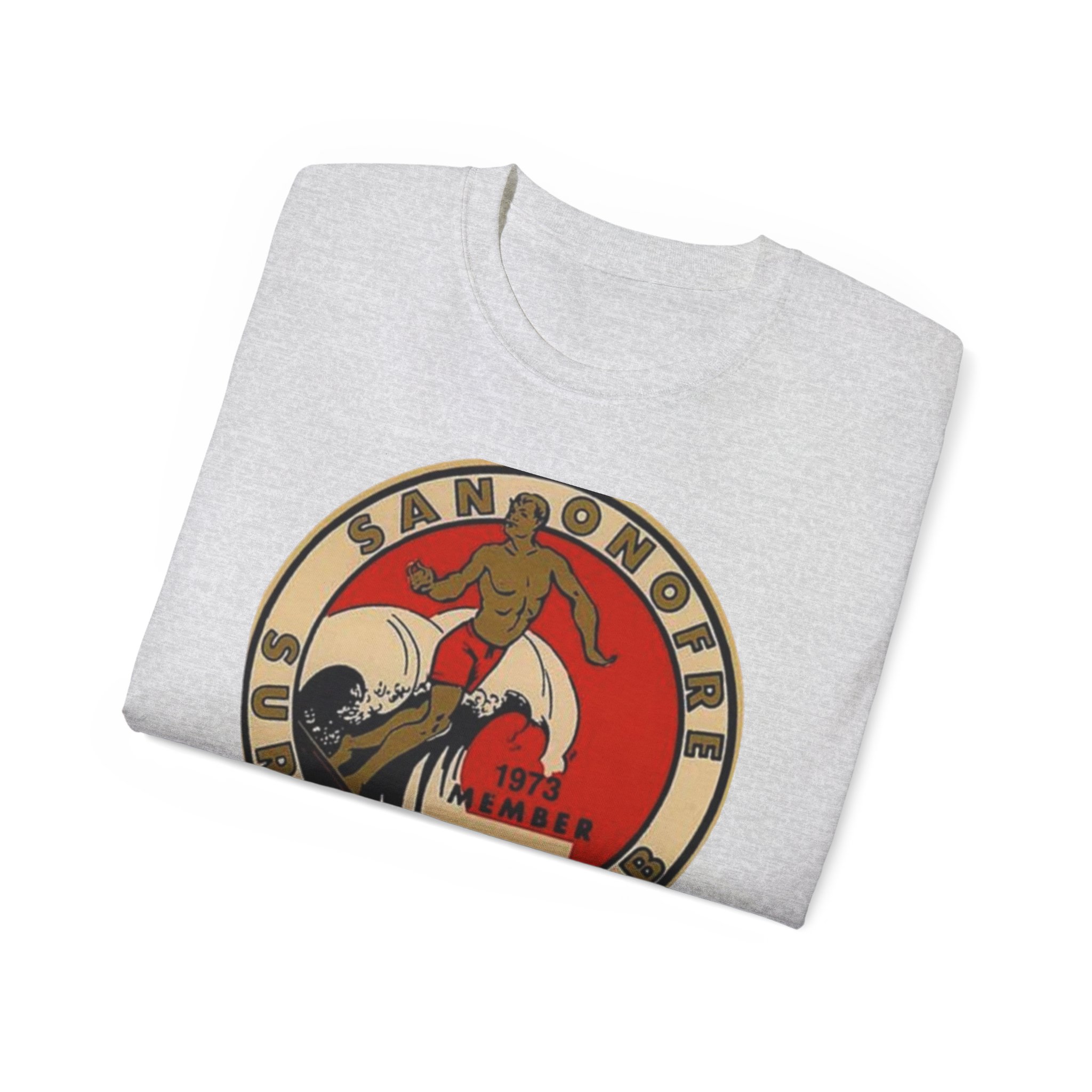 San Onofre, California Surfing Club Unisex Ultra Cotton Tee - Image 8