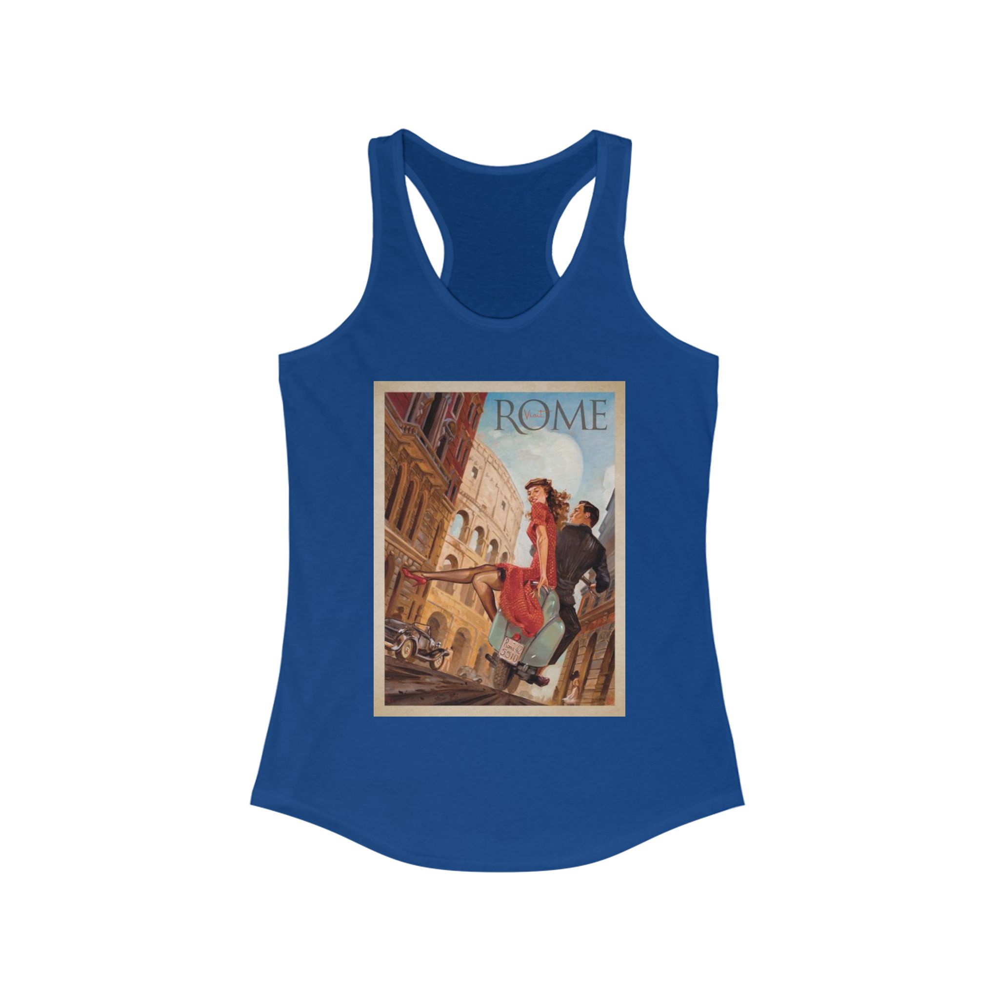 Vintage Rome Women's Racerback Tank | Travel Art Tee | Perfect for Summer, Vacations, Gifts, Tourist Souvenir, Italy Style - Image 21