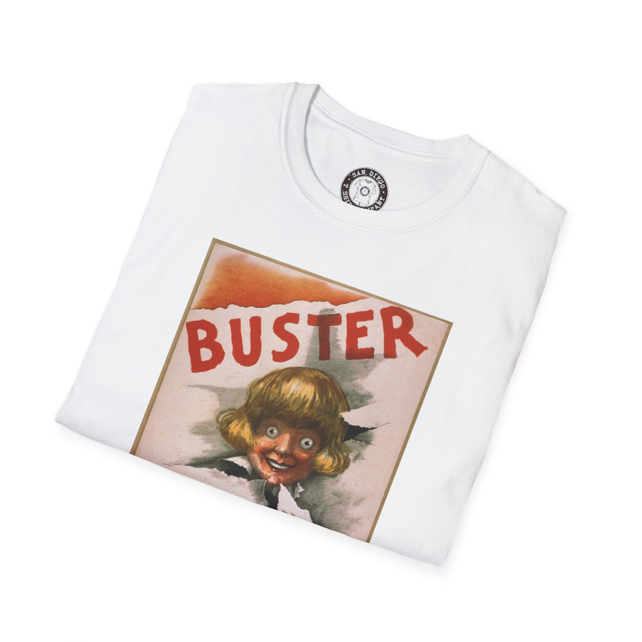 Vintage-Inspired Unisex T-Shirt, Retro Graphic Tee, Unique Gift, Casual Wear, Festival Apparel, Buster Is Coming Design - Image 4