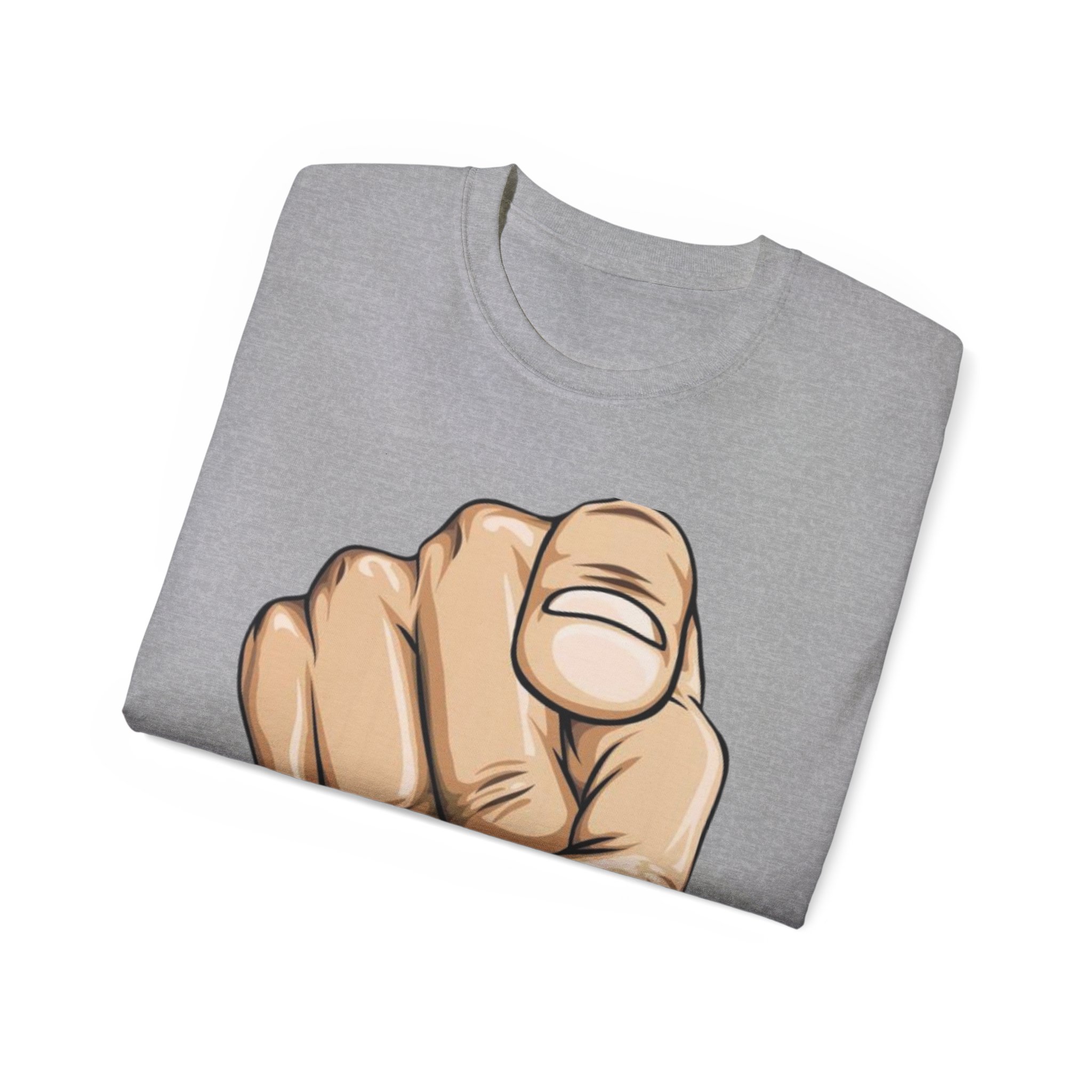 Pointing Finger Unisex Ultra Cotton Tee - Image 20