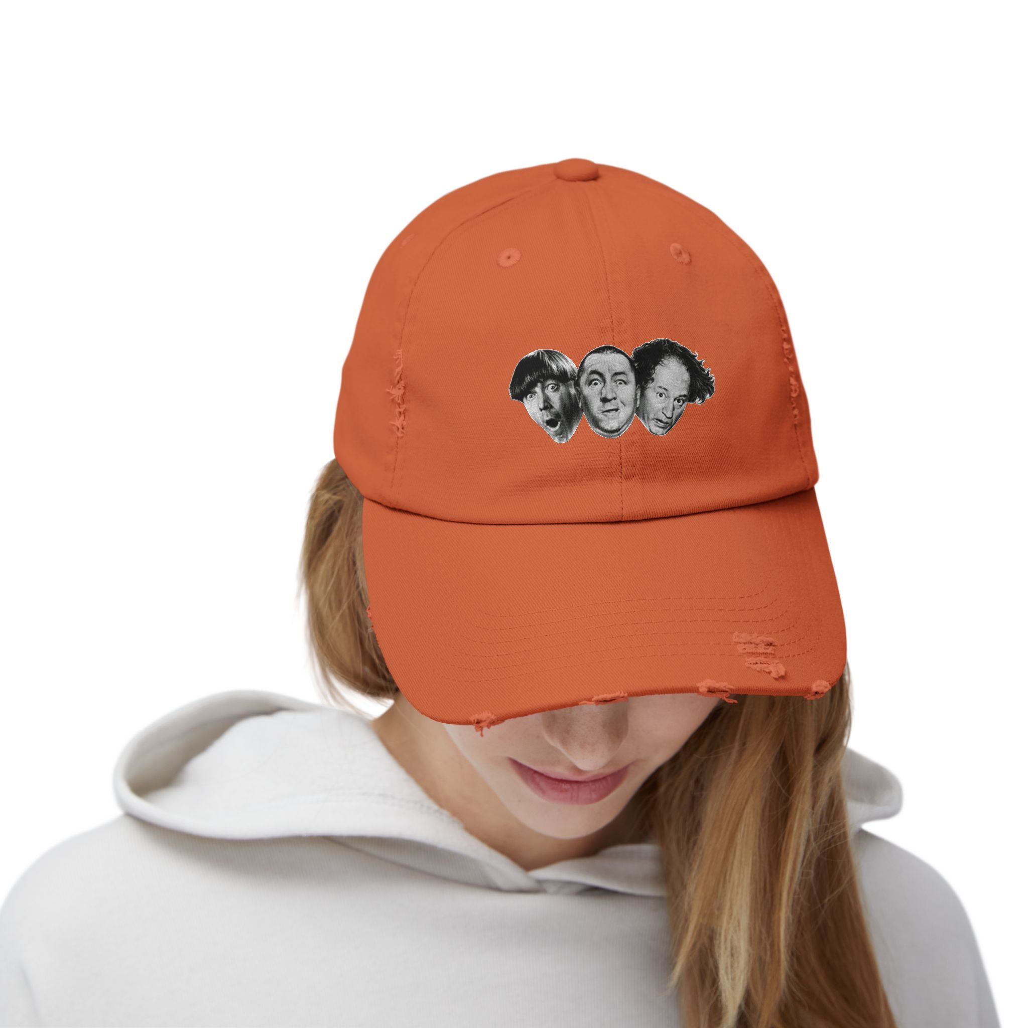 Three Stooges Distressed Cap, Trendy Comedy Cap, Vintage Cap, Gift for Fans, Unisex Hat, Streetwear Accessory - Image 12