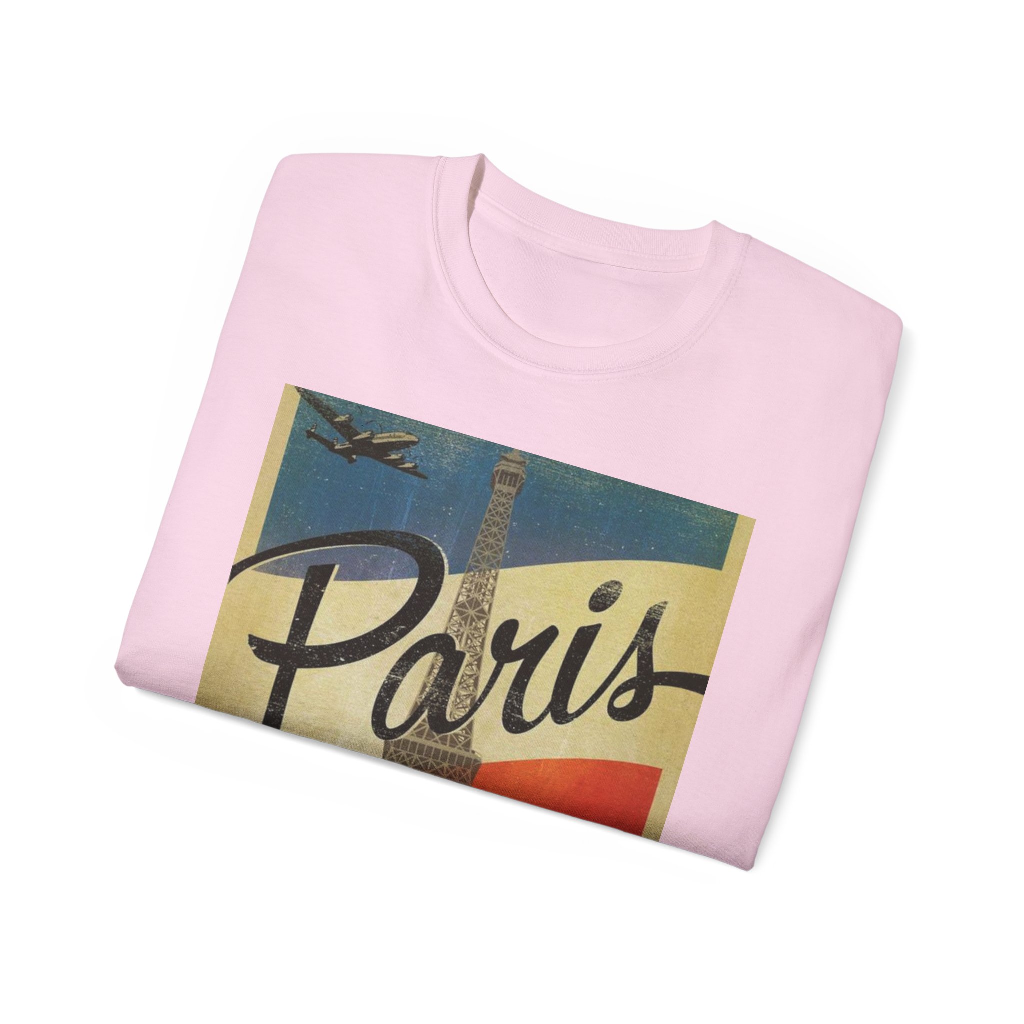 Paris Vintage Travel Poster Unisex Ultra Cotton Tee - Image 56