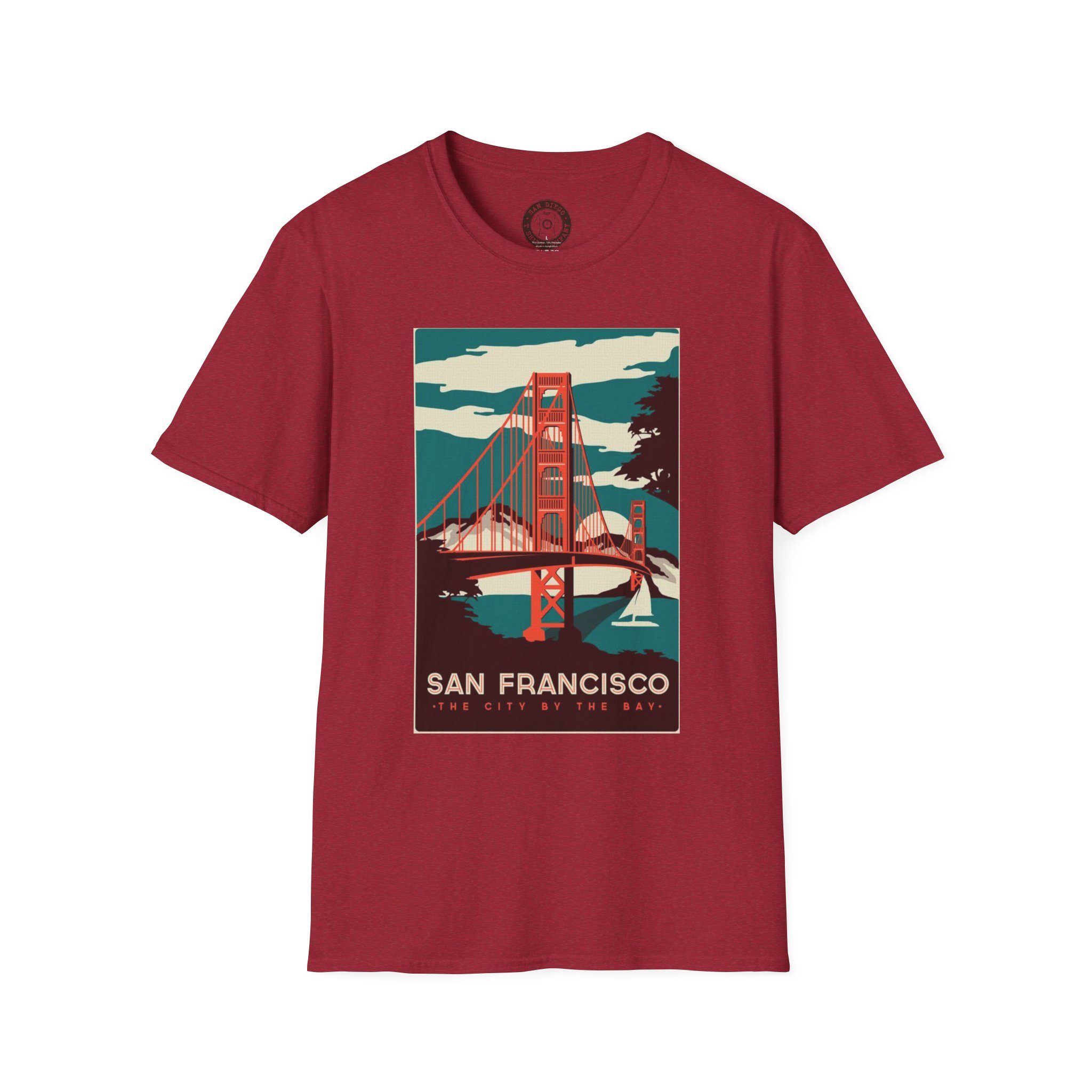 Vintage San Francisco Golden Gate Bridge T-Shirt, California Souvenir, Casual Wear, Gift for Travelers - Image 45