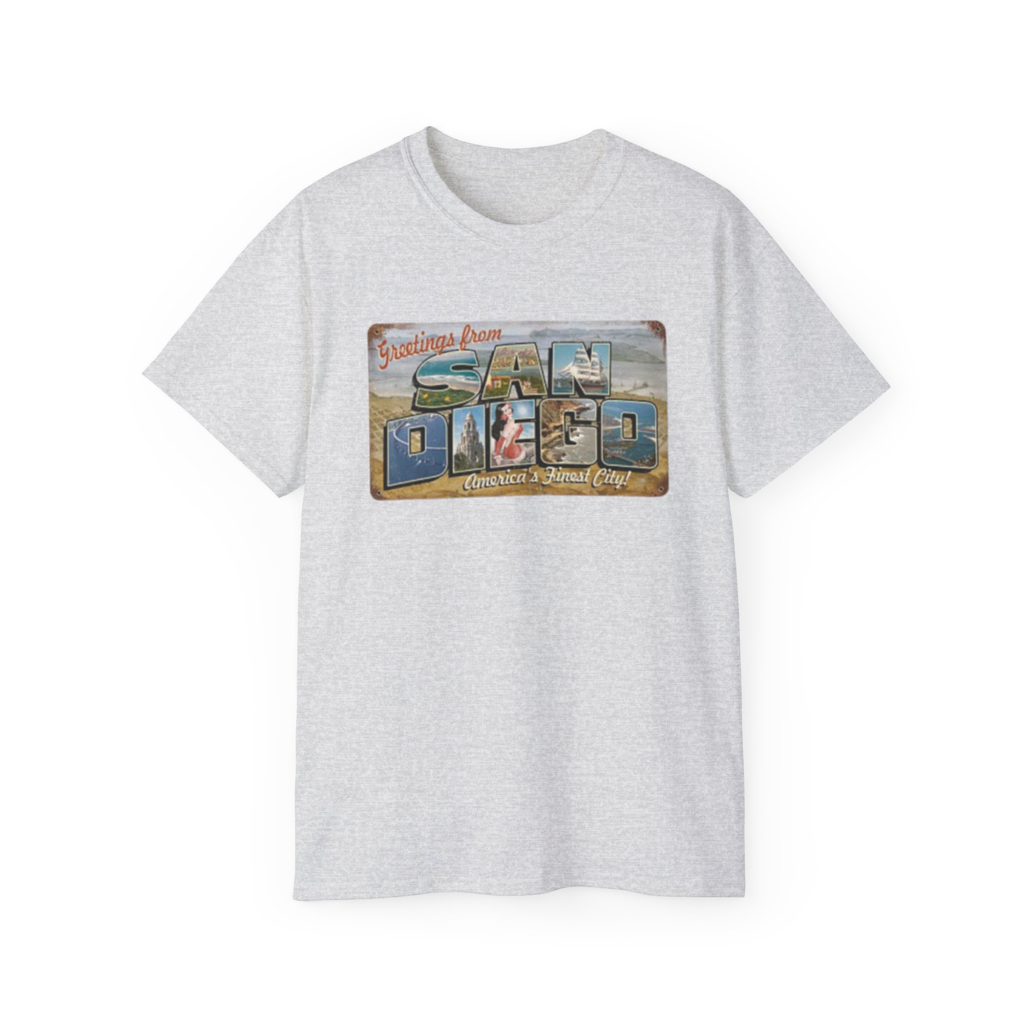 San Diego Postcard Unisex Ultra Cotton Tee - Image 5