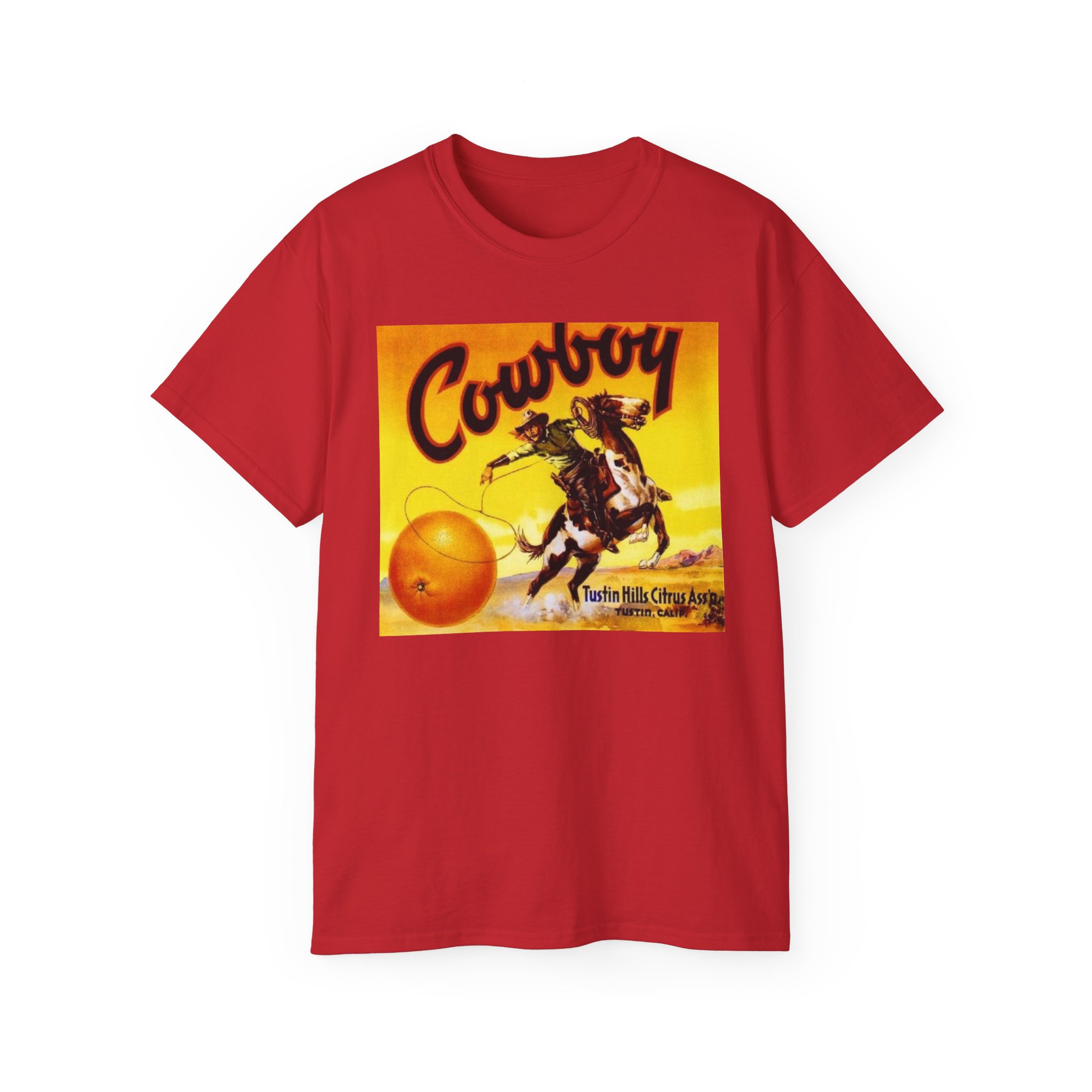 Cowboy Vintage Crate Label Unisex Ultra Cotton Tee - Image 57