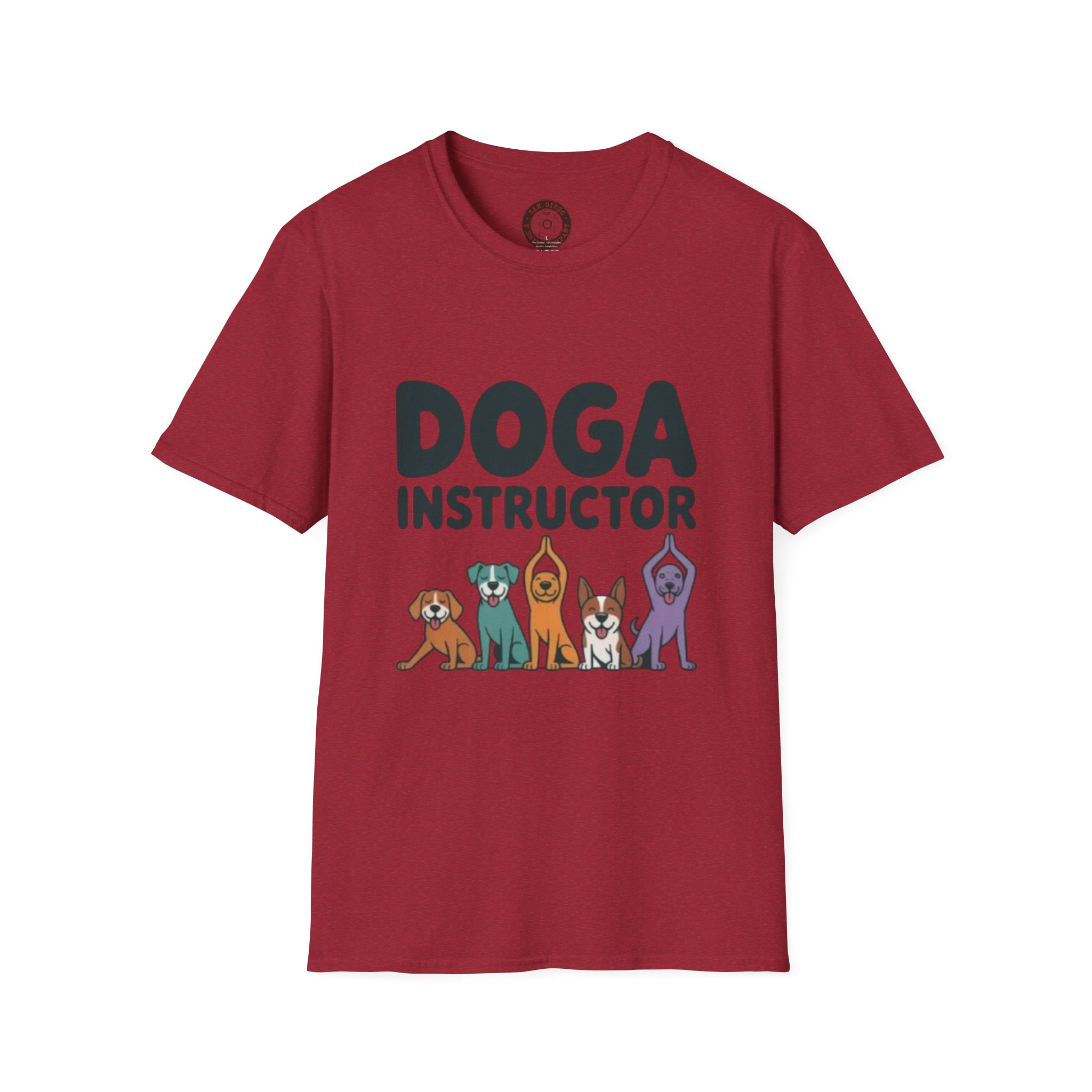 Funny Dog Instructor T-Shirt, Gift for Dog Lovers, Doga Yoga Shirt, Pet Owner Humor Tee, Casual Wear, Birthday Gift - Image 25