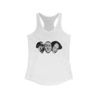 3 Stooges Tank, Women's Athletic Top, Funny Summer Workout Shirt, Casual Tee, Gift for Friends, Humorous Apparel