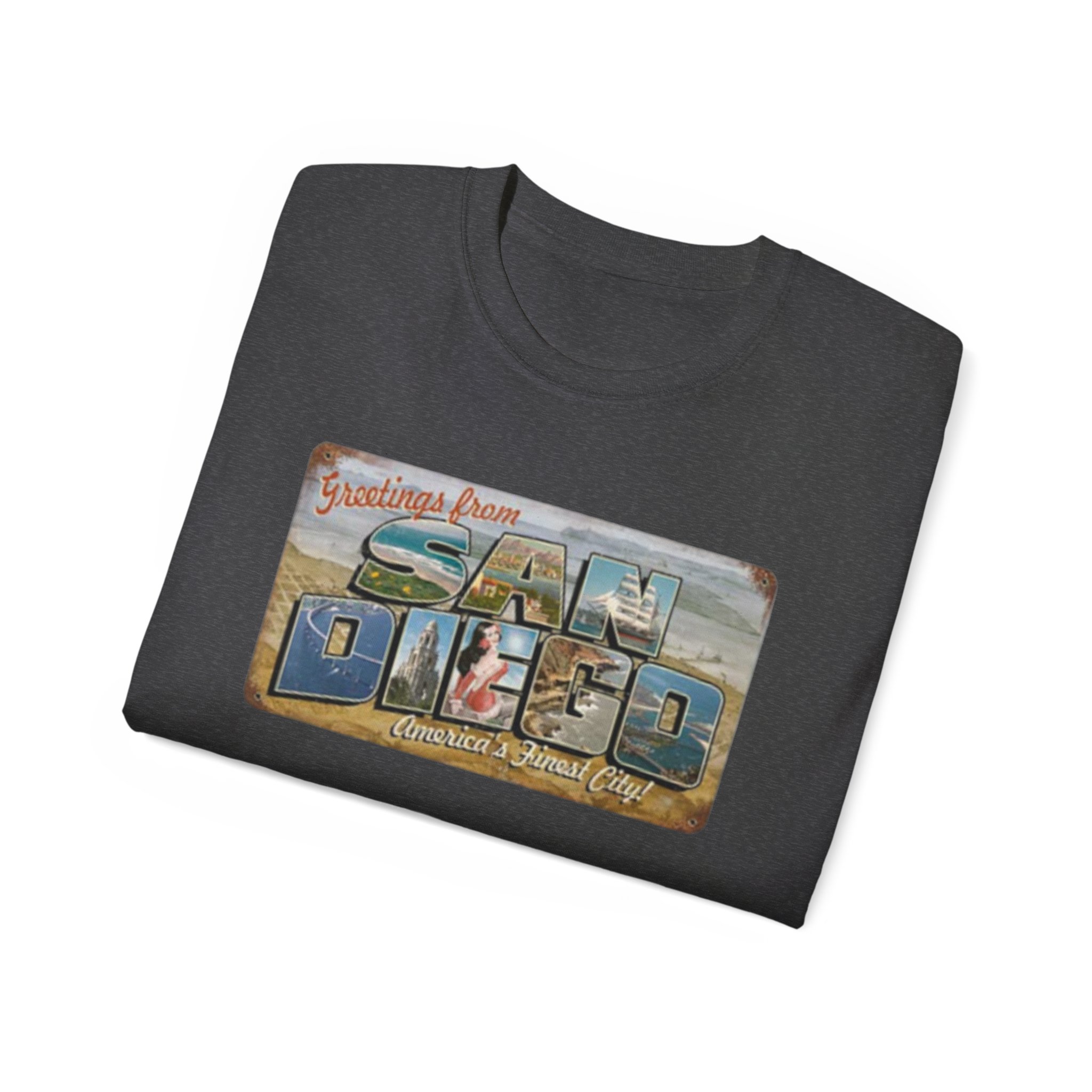 San Diego Postcard Unisex Ultra Cotton Tee - Image 40