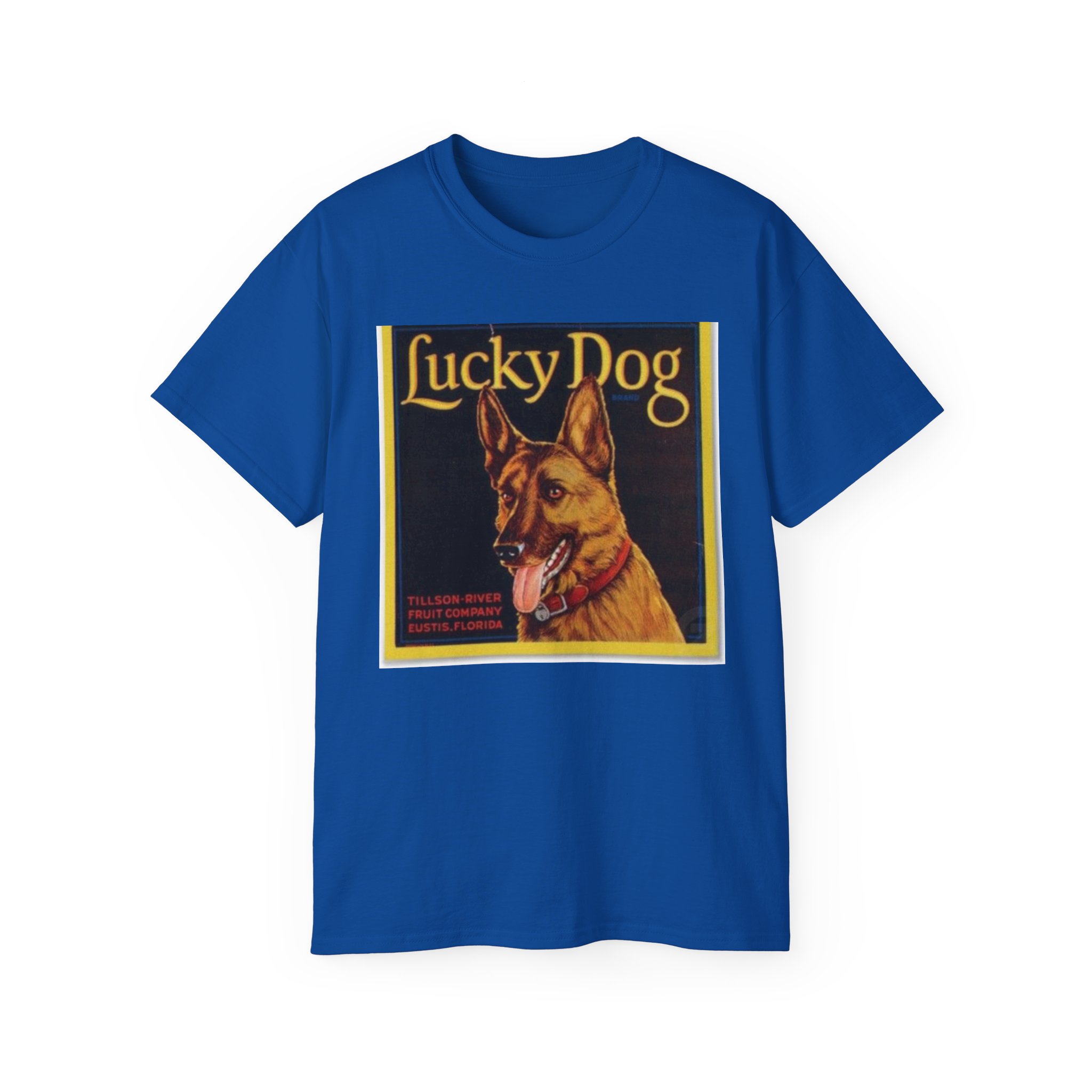 Lucky Dog Vintage Crate Label Unisex Ultra Cotton Tee - Image 45