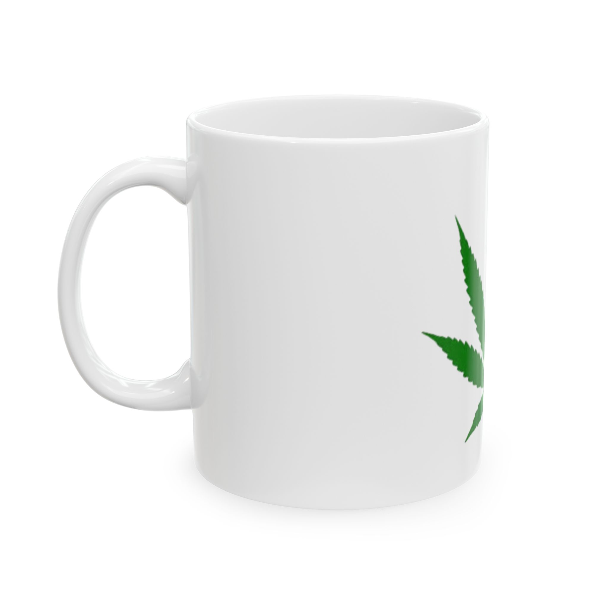 Cannabis Leaf Ceramic Mug - Perfect for Pot Lovers, Stoner Gifts, Coffee Lovers, Eco-Friendly, Nature Vibe - Image 3