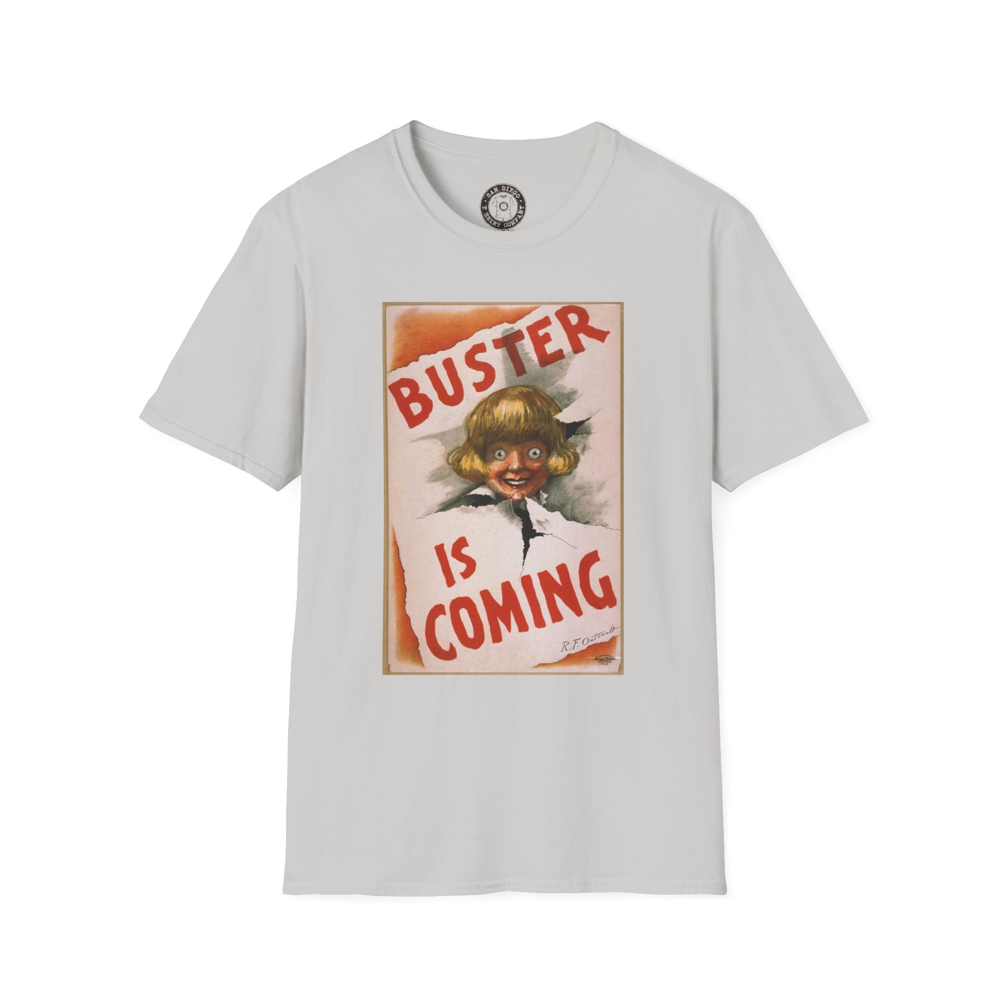 Vintage-Inspired Unisex T-Shirt, Retro Graphic Tee, Unique Gift, Casual Wear, Festival Apparel, Buster Is Coming Design - Image 9