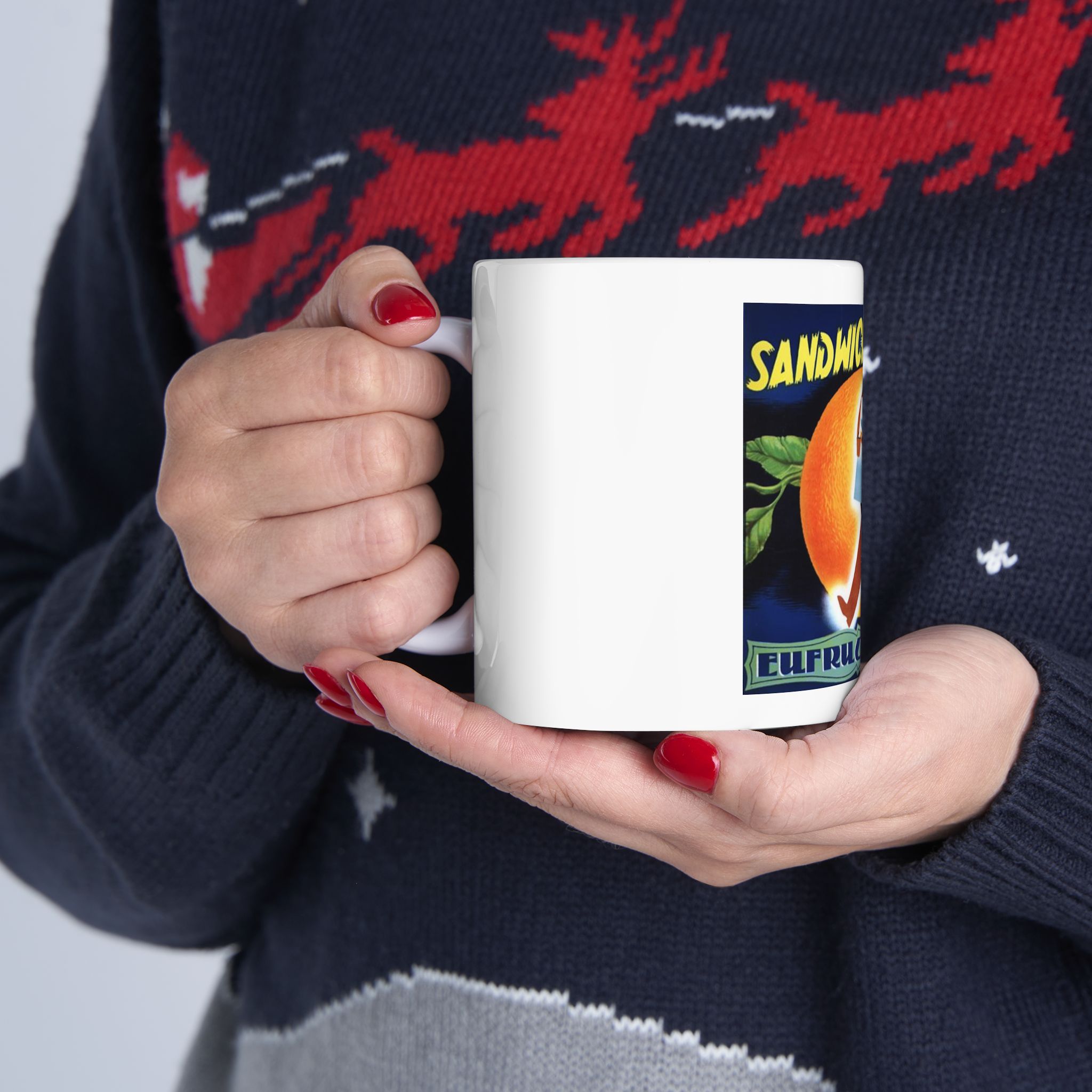 Sandwich Man Printed on a Large Ceramic Mug 11oz - Image 11