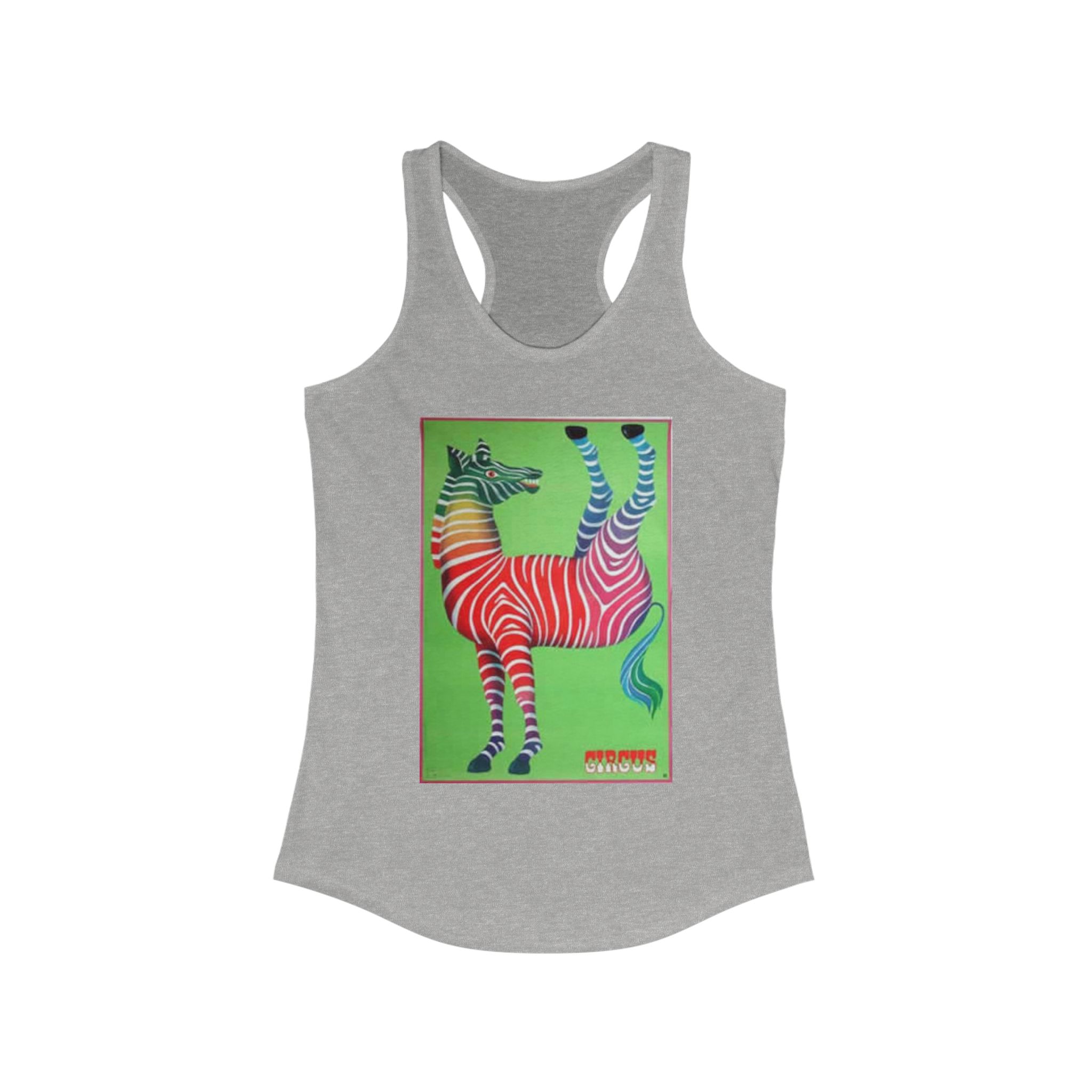 Colorful Zebra Tank - Wacky Summer Top, Women’s Activewear, Vibrant Workout Tee, Unique Gift, Casual Summer Style - Image 7