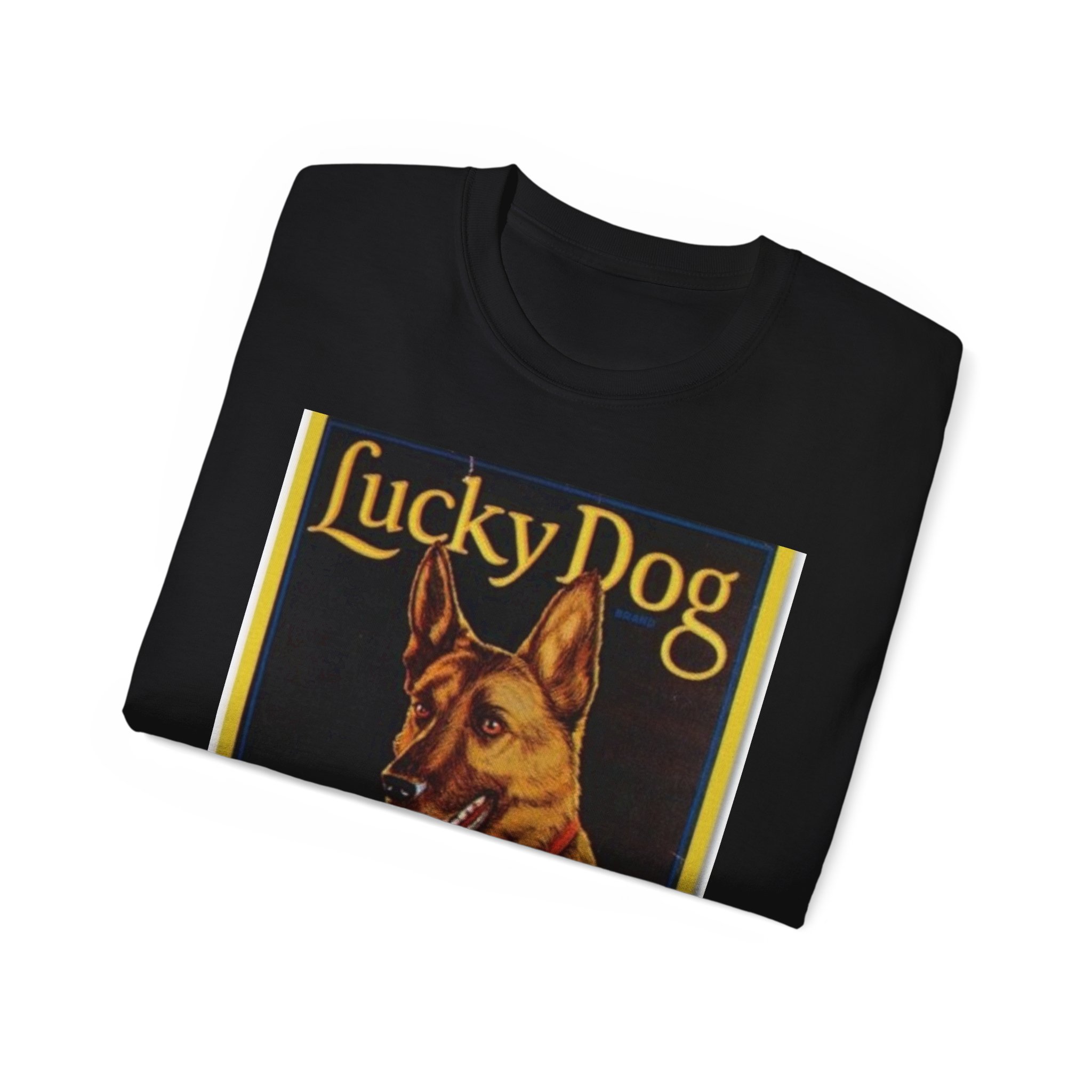 Lucky Dog Vintage Crate Label Unisex Ultra Cotton Tee - Image 12
