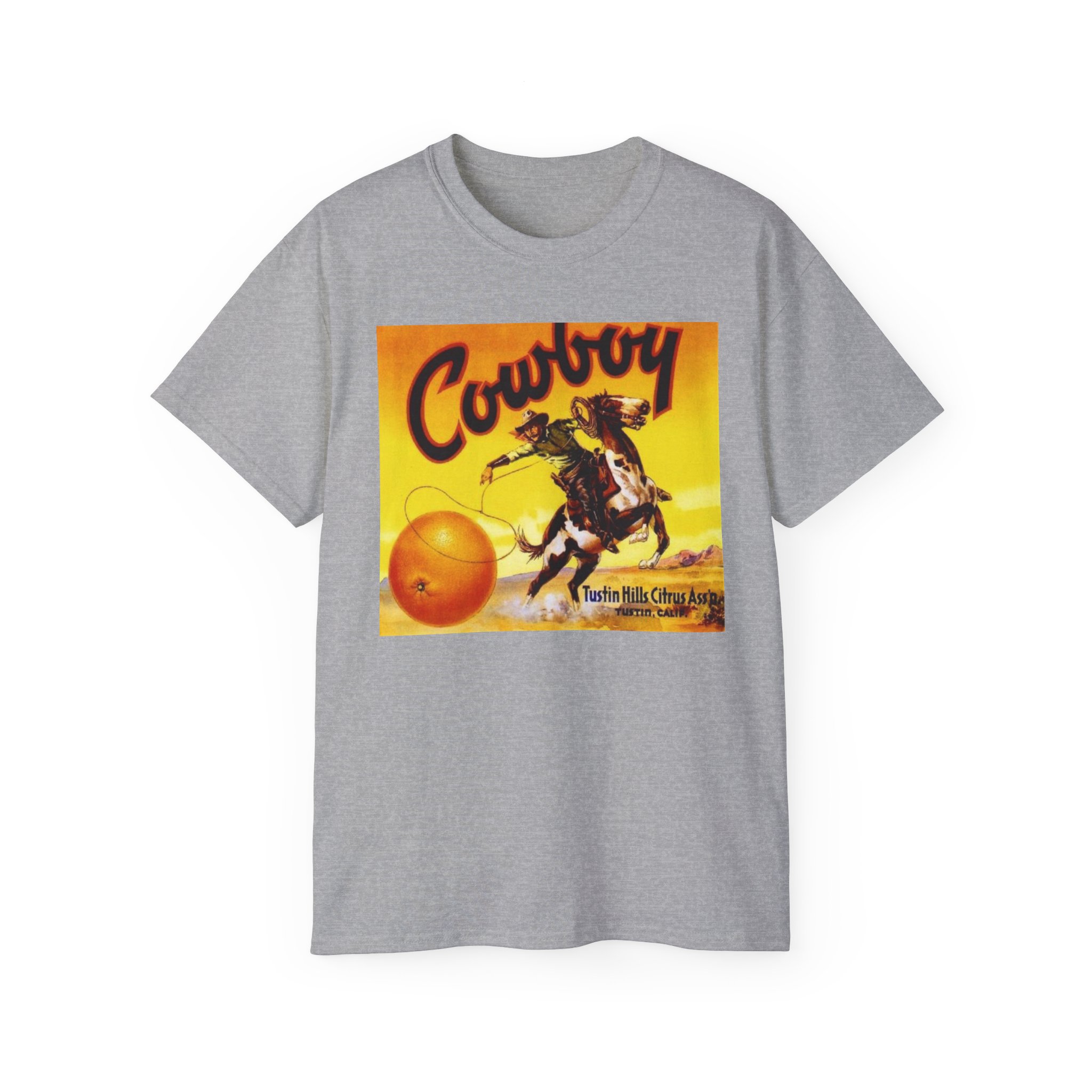Cowboy Vintage Crate Label Unisex Ultra Cotton Tee - Image 17