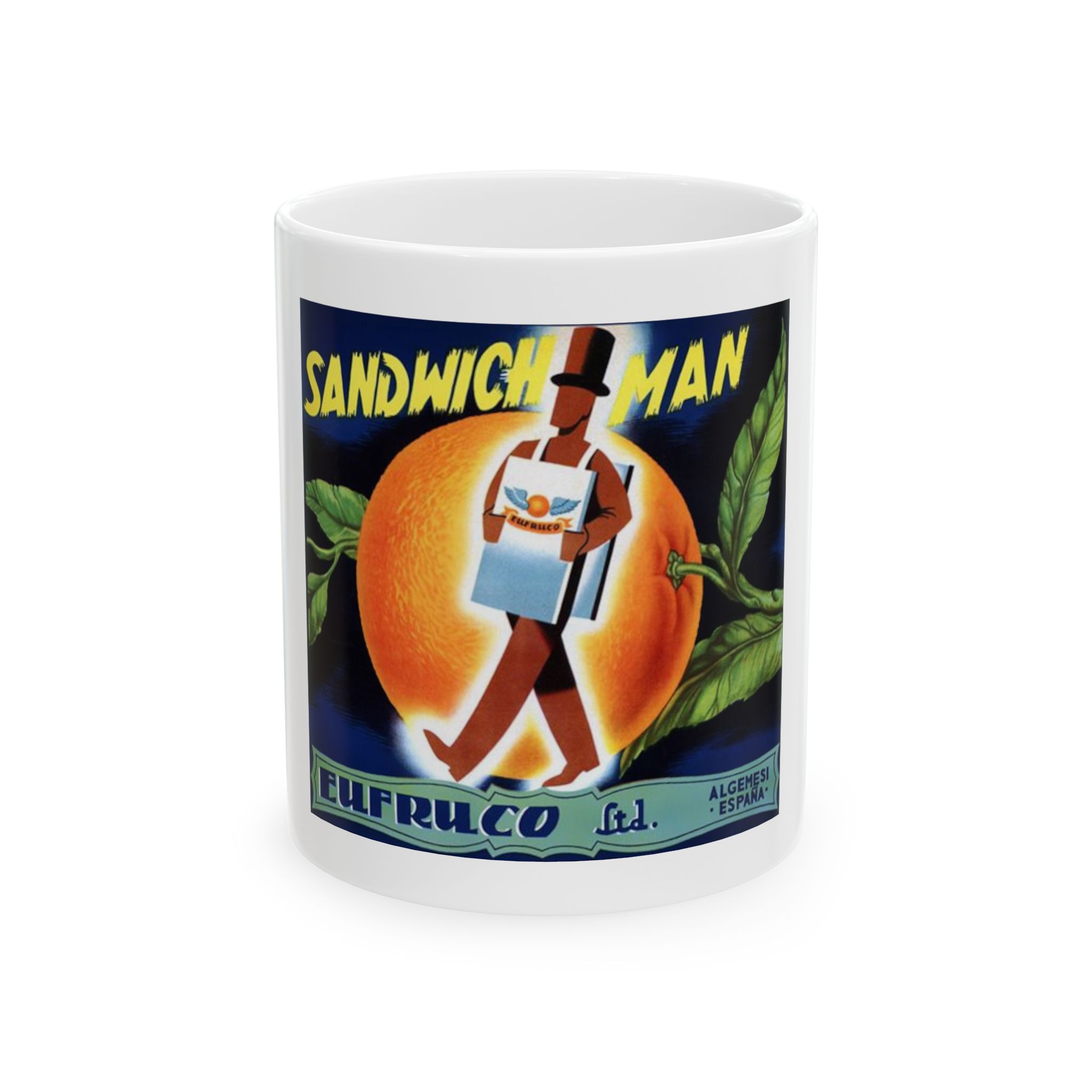 Sandwich Man Printed on a Large Ceramic Mug 11oz