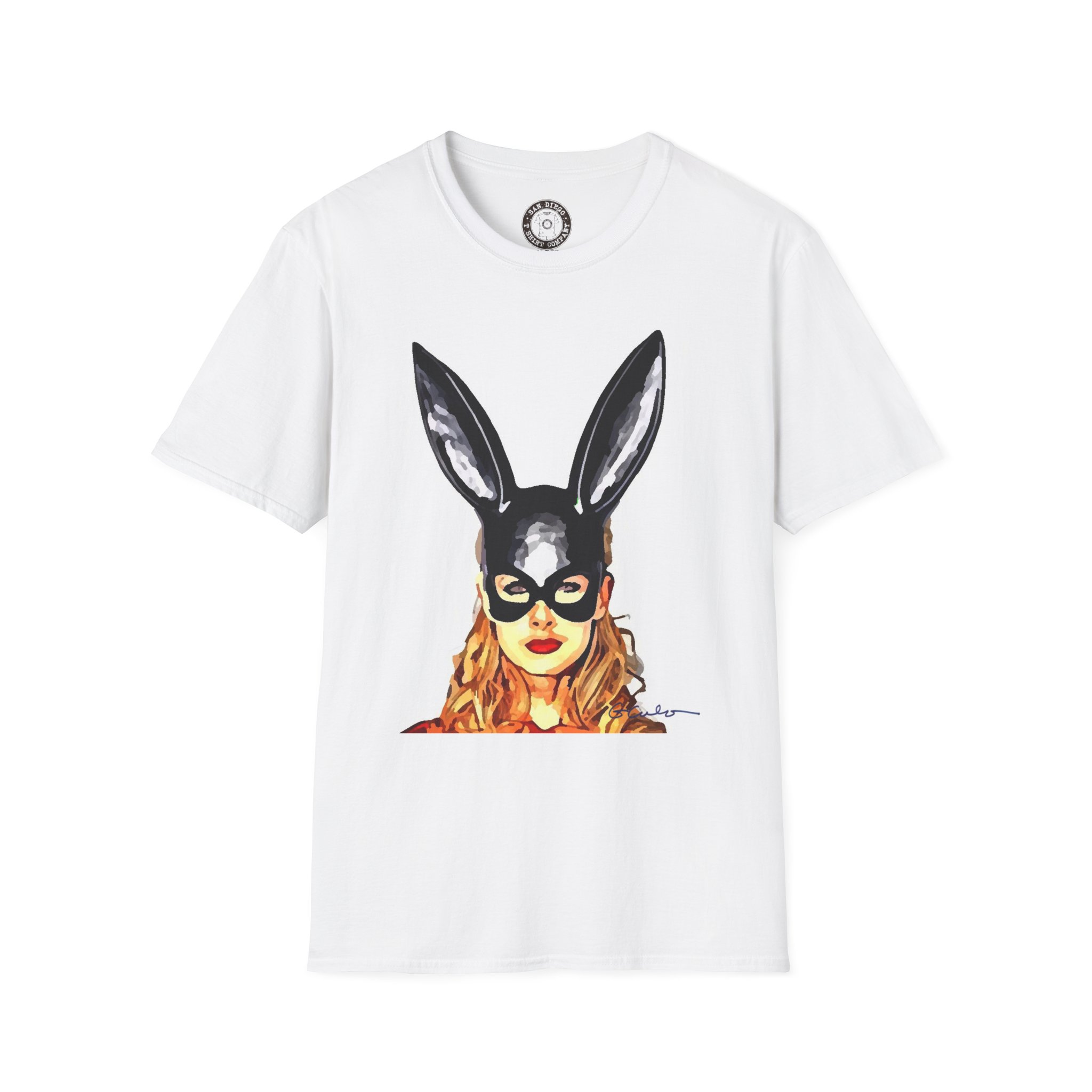Bunny Mask Unisex T-Shirt, Cute Graphic Tee, Casual Wear, Costume Party Shirt, Trendy Everyday Shirt, Unique Gift Idea