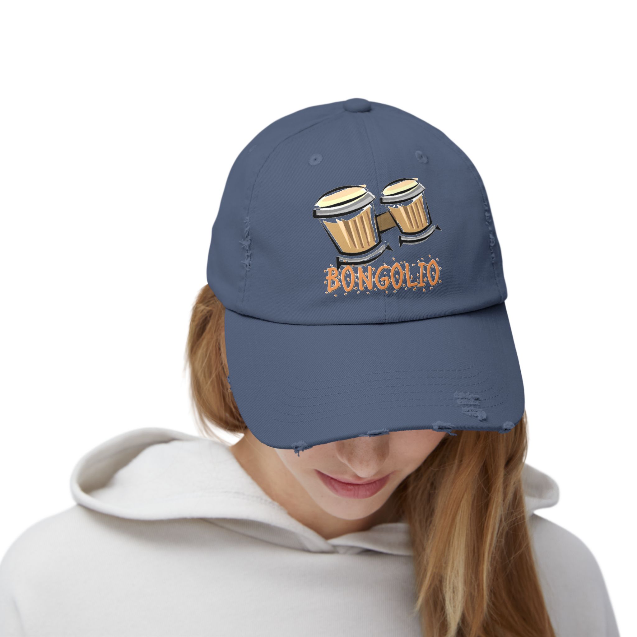 Bongolio! Bongos Distressed Cap | Trendy Bohemian Hat, Music Lover Gift, Casual Style, Festival Accessory, Unique Headwear - Image 20