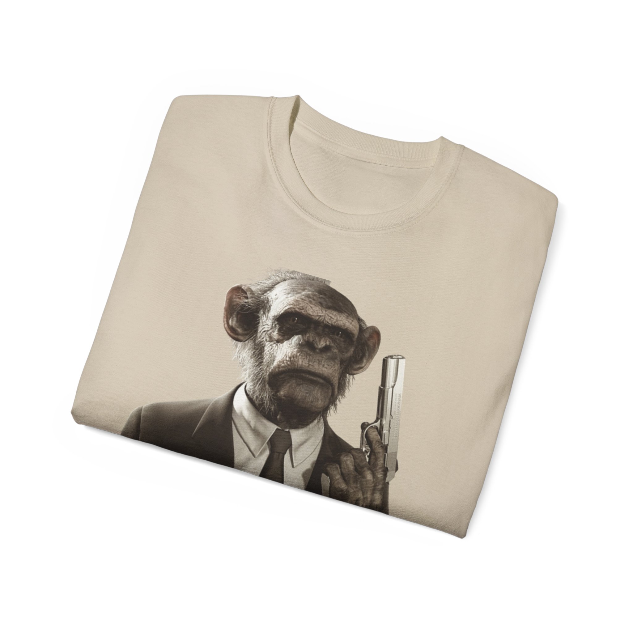 Monkey Cop - -Make My Day Unisex Ultra Cotton Tee - Image 16