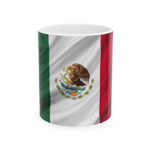 Ceramic Mug with Mexican Flag Design, Perfect for Celebrating Mexican Heritage, Coffee Lover Gift, Fiesta Decor, 11oz or 15oz