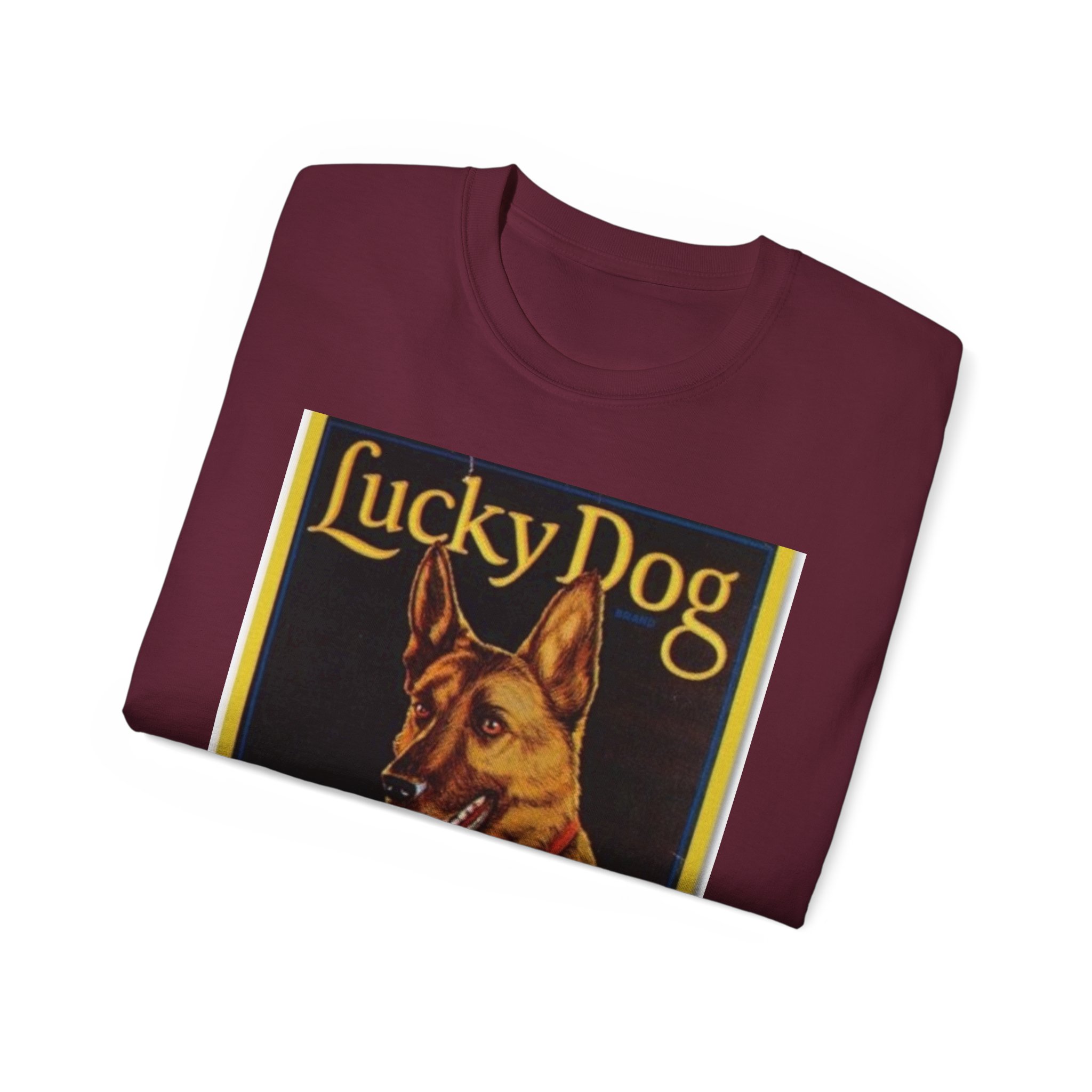 Lucky Dog Vintage Crate Label Unisex Ultra Cotton Tee - Image 28