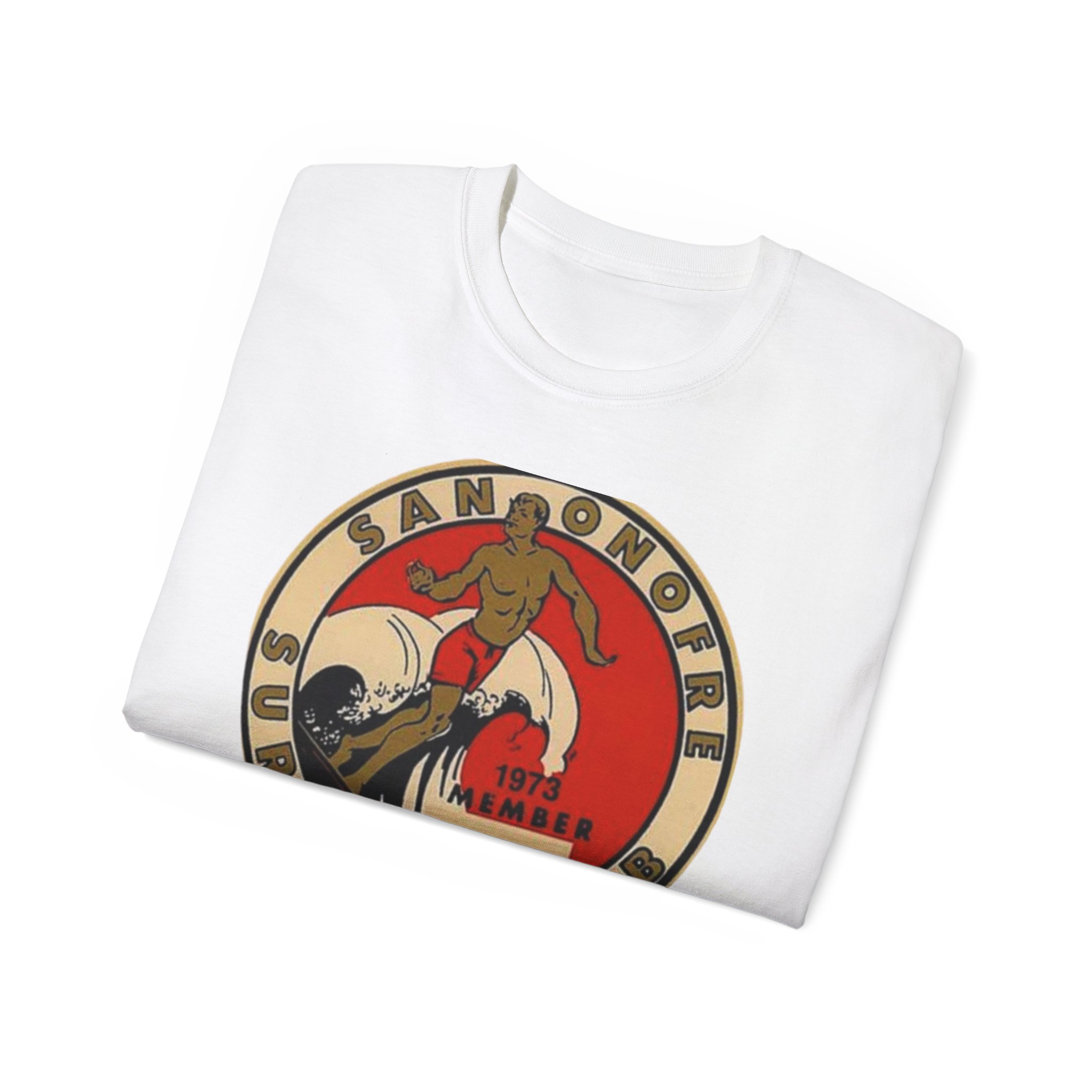 San Onofre, California Surfing Club Unisex Ultra Cotton Tee - Image 4