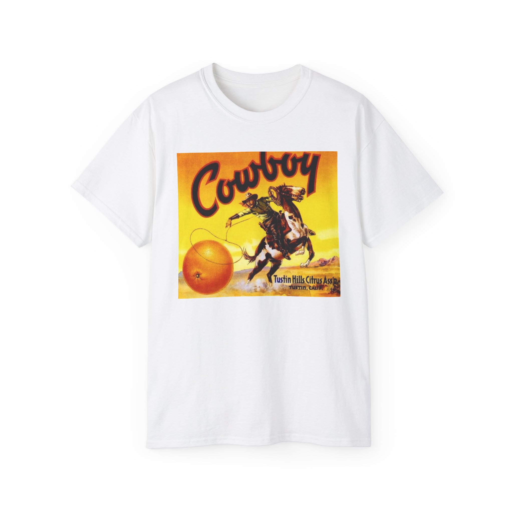 Cowboy Vintage Crate Label Unisex Ultra Cotton Tee