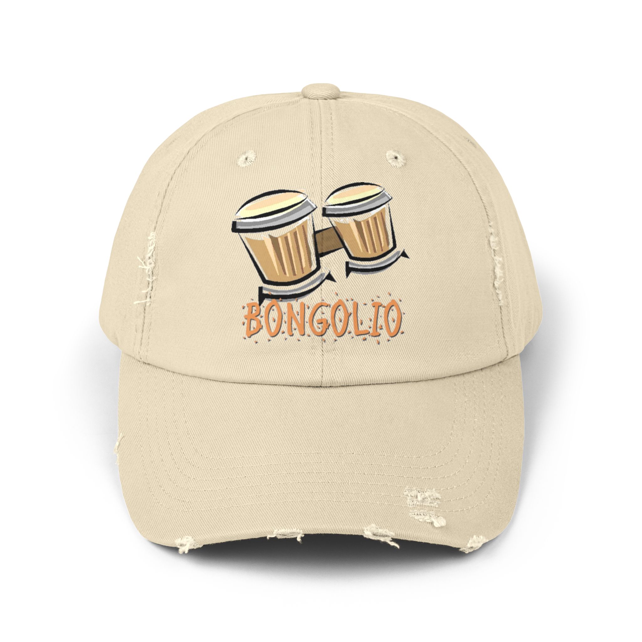 Bongolio! Bongos Distressed Cap | Trendy Bohemian Hat, Music Lover Gift, Casual Style, Festival Accessory, Unique Headwear - Image 9