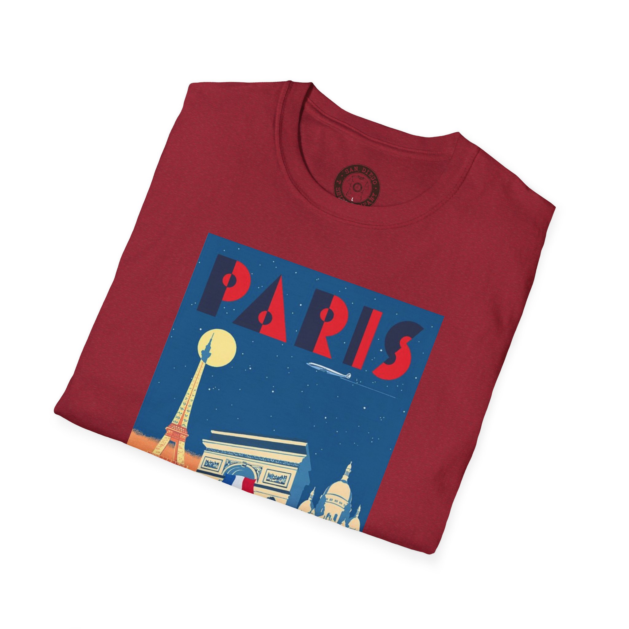 Vintage Paris Travel Poster T-Shirt, Retro Paris Shirt, Travel Gift, Graphic Tee, Unisex Fashion, Parisian Style - Image 48