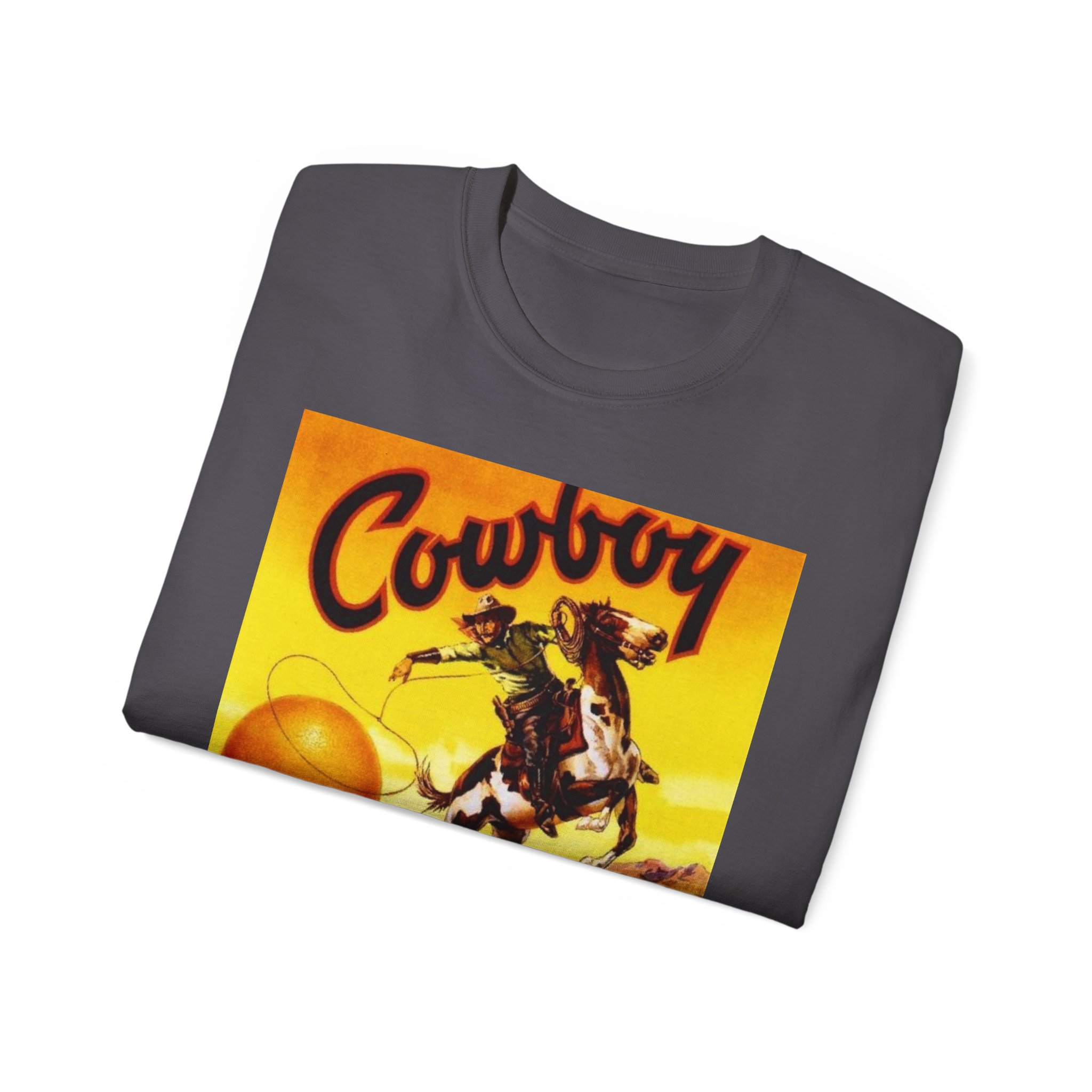 Cowboy Vintage Crate Label Unisex Ultra Cotton Tee - Image 44