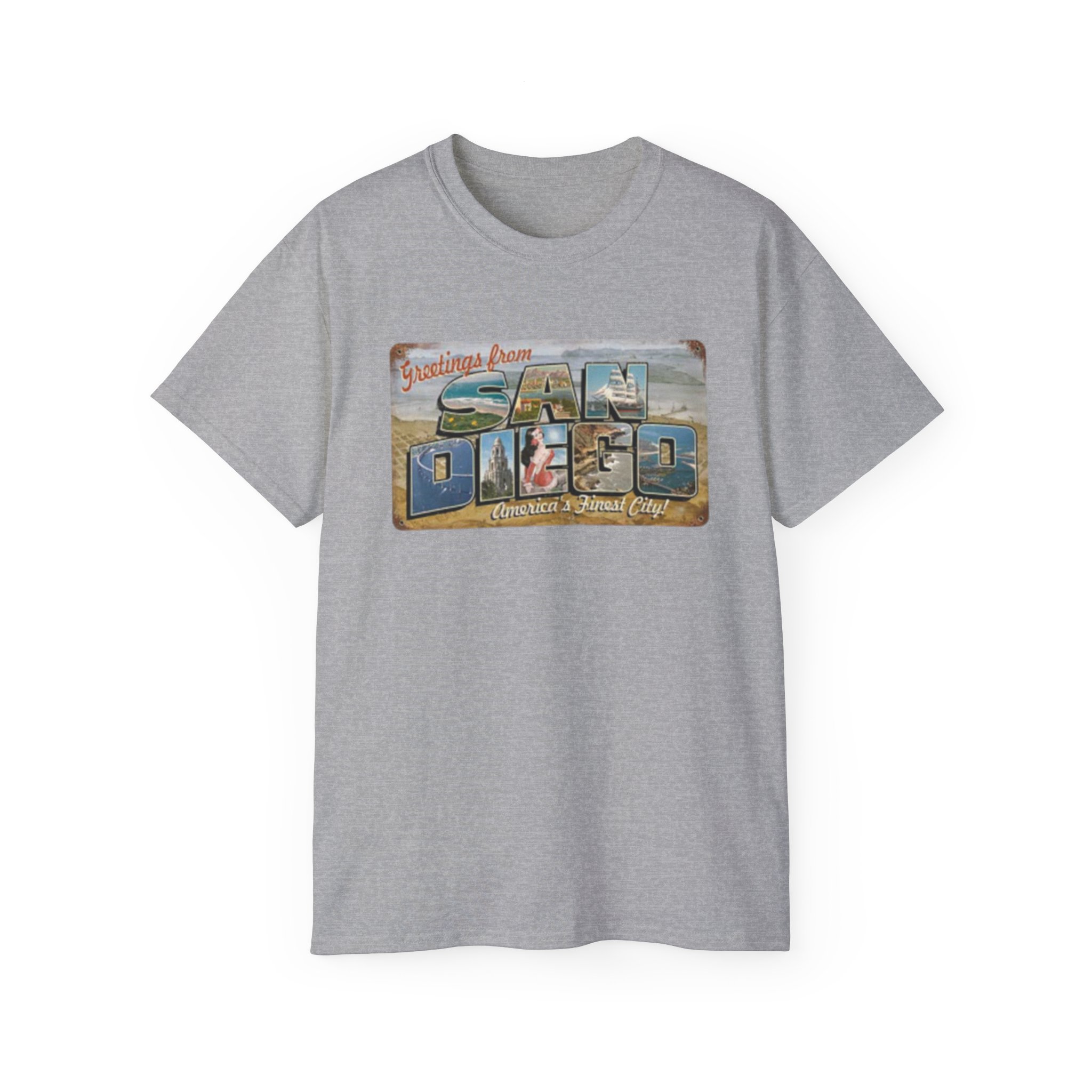 San Diego Postcard Unisex Ultra Cotton Tee - Image 17