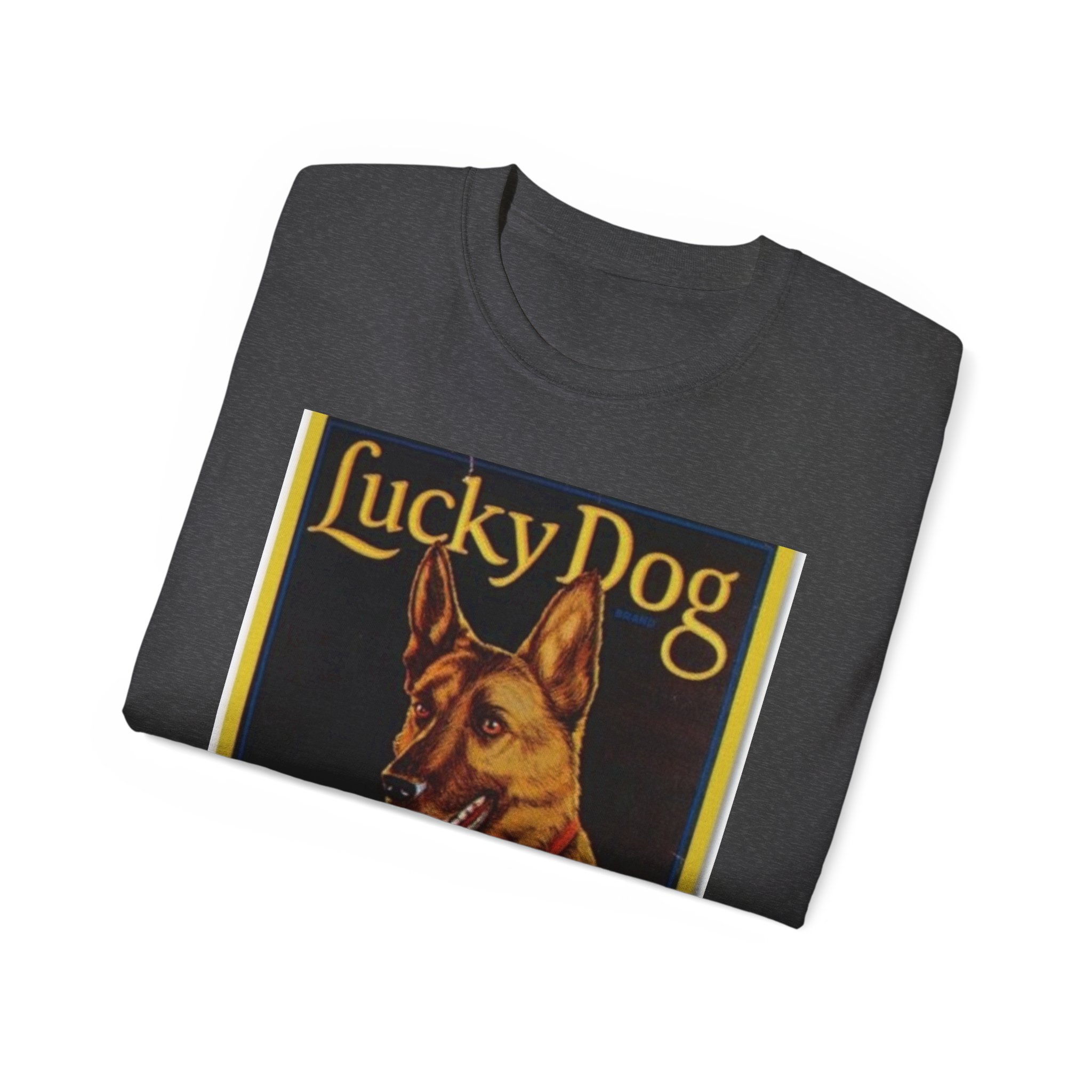 Lucky Dog Vintage Crate Label Unisex Ultra Cotton Tee - Image 40