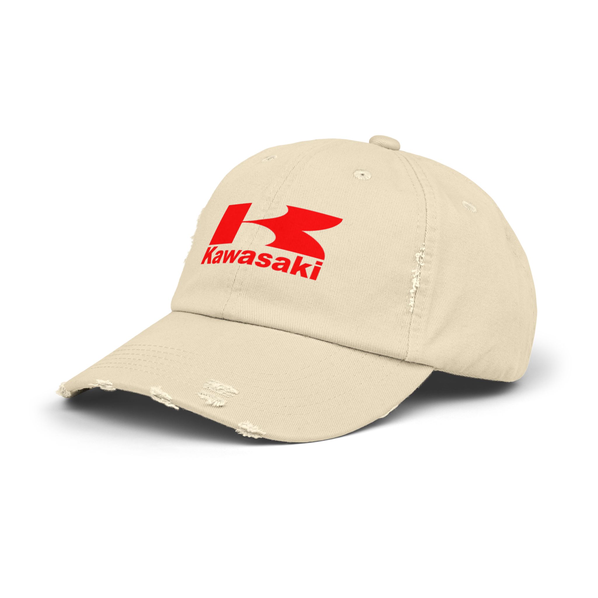 Kawasaki Logo Distressed Cap, Casual Wear Accessories, Gifts for Bikers, Trendy Summer Hat, Fashionable Street Style - Image 6