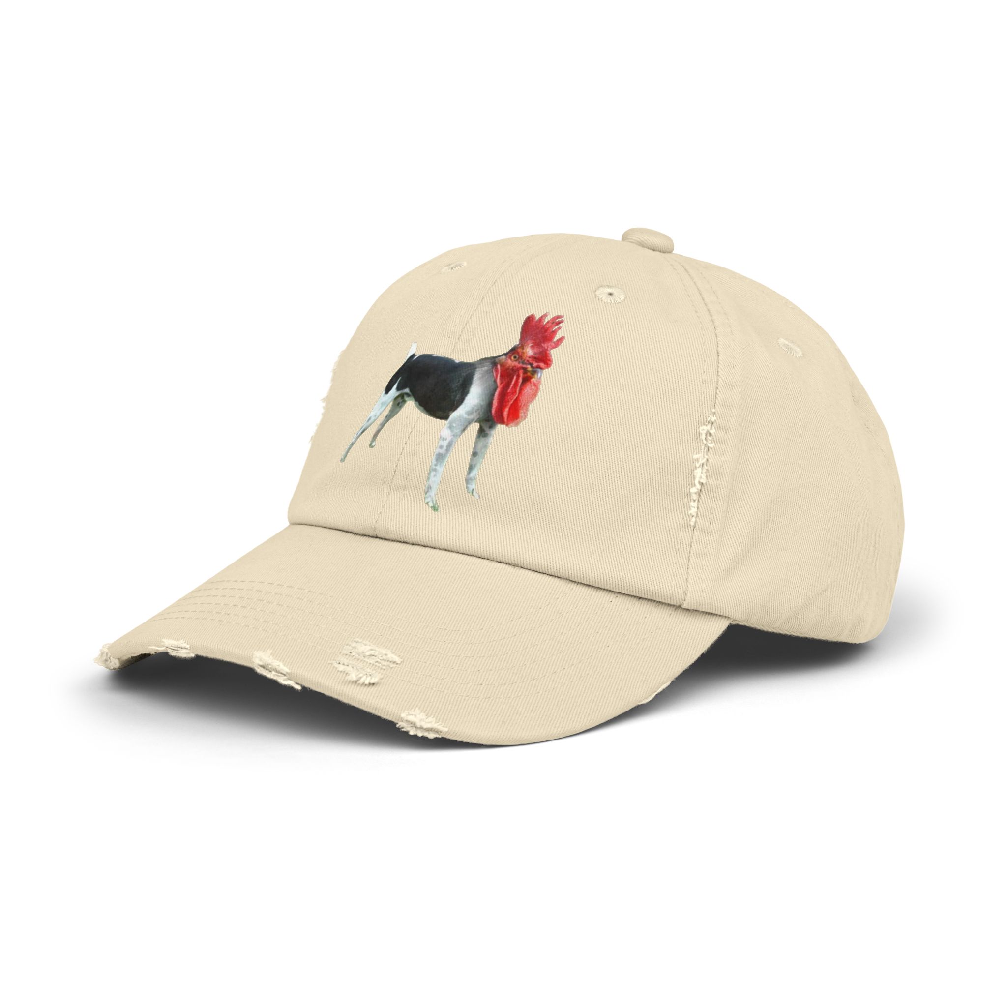 Dog Cock Distressed Cap with Chicken Design | Perfect for Animal Lovers, Summer Outings, Fun Parties, & Unique Gifts - Image 2