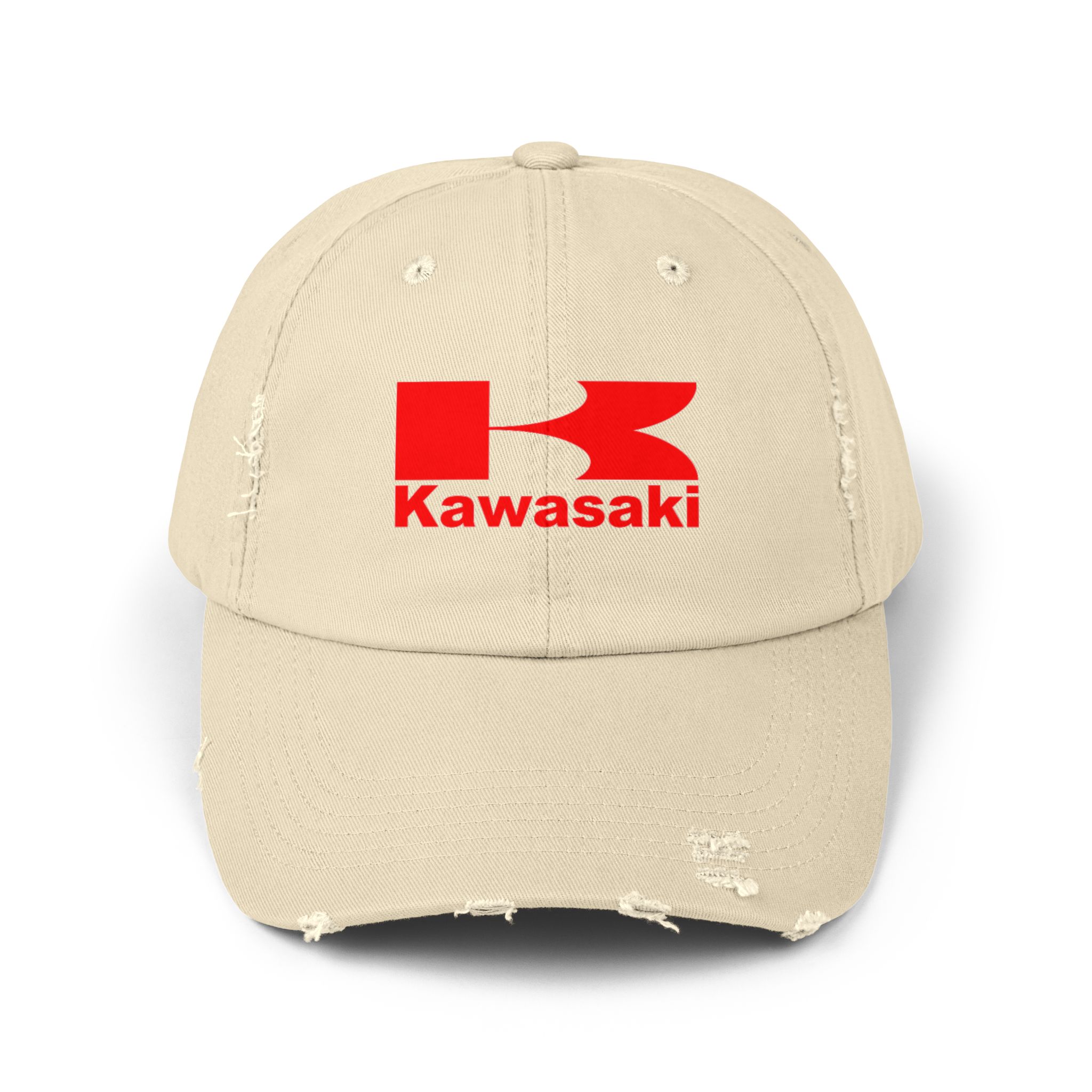Kawasaki Logo Distressed Cap, Casual Wear Accessories, Gifts for Bikers, Trendy Summer Hat, Fashionable Street Style - Image 5