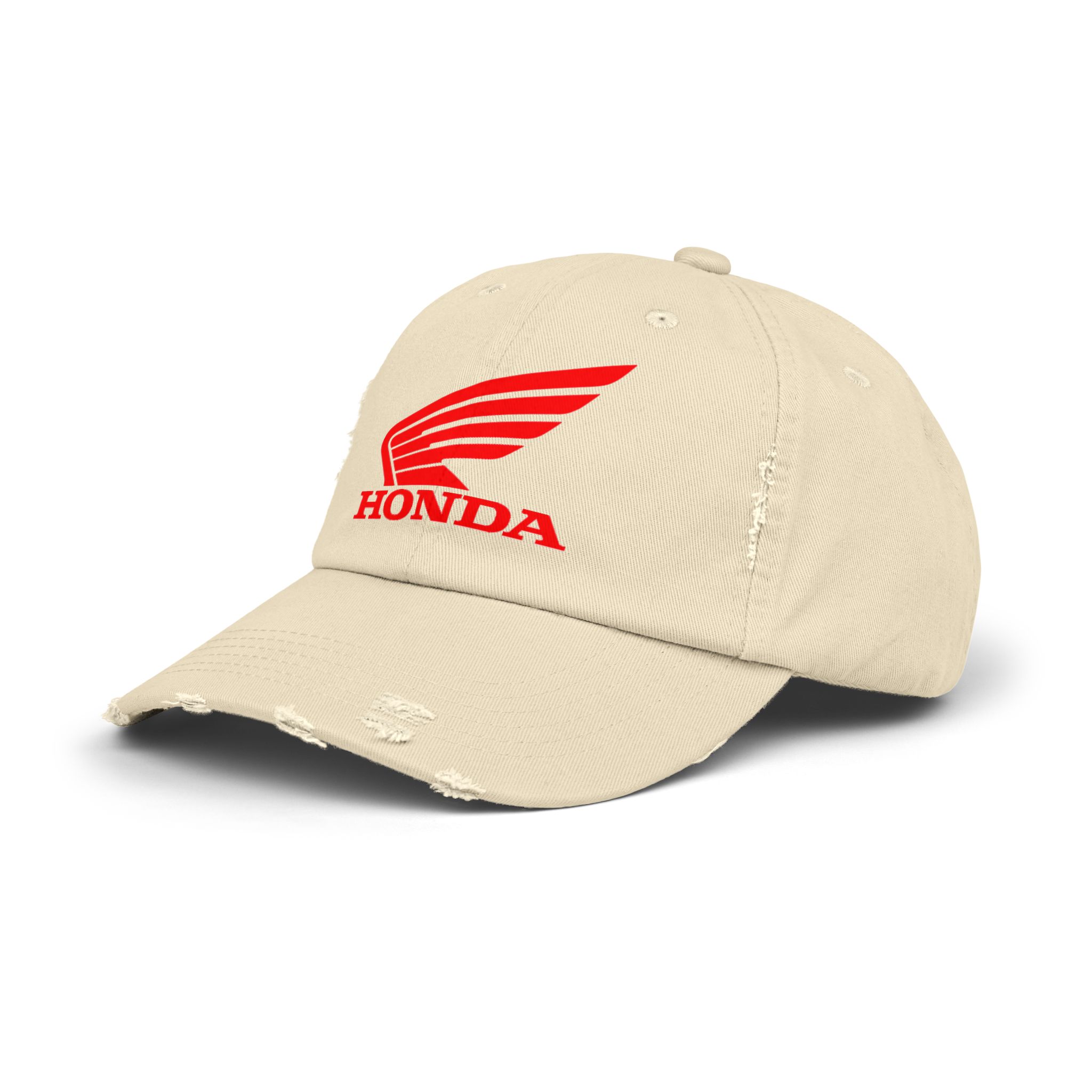 Honda Logo -- Distressed Cap with Honda Logo, Casual Hat, Vintage Style Cap, Outdoor Gear, Gift for Motorbike Lovers - Image 2